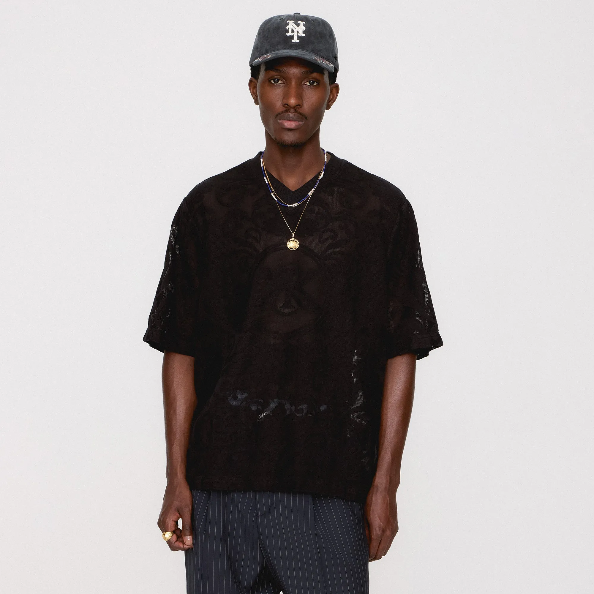 Kith Lace Warm Up Shirt - Black Layered Hemline Summer Vibes