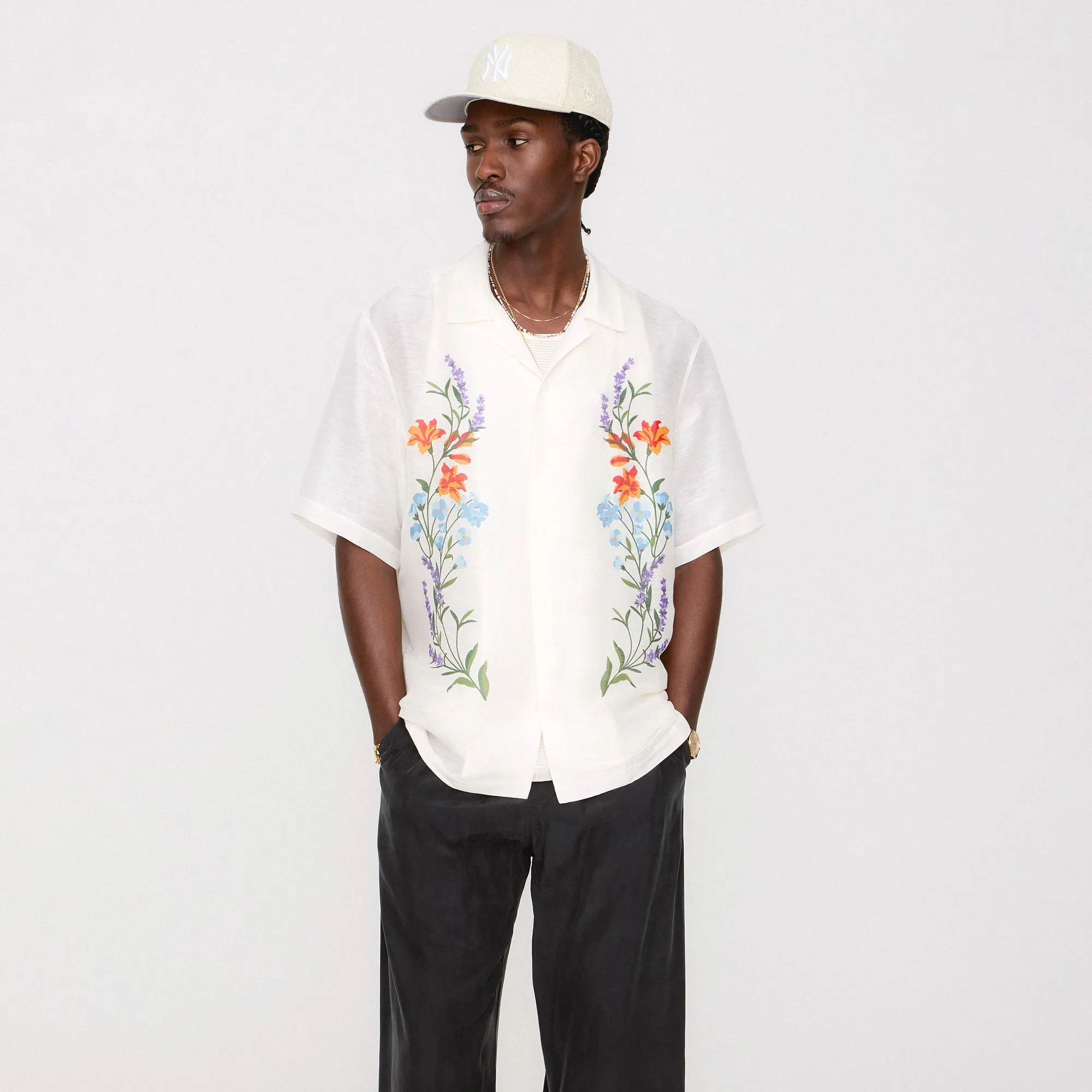 Youthful Appeal Airflow Ventilation System Kith Linen Thompson Camp Collar Shirt - Sandrift