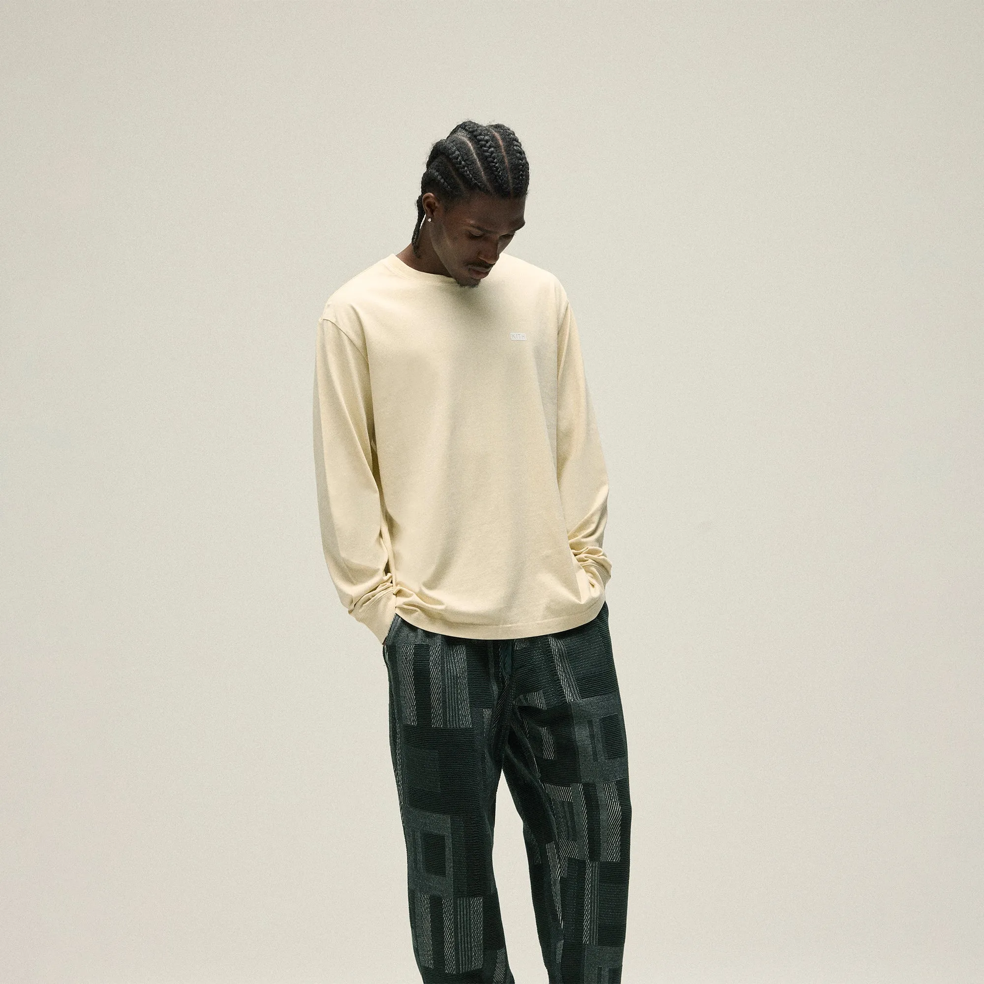 Kith Long Sleeve LAX Tee - Veil Comfortable texture Non Restrictive Cut