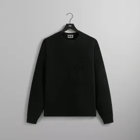 Kith Long Sleeve Quinn Tee - Black Comfortable And Trendy FlexibleCollarOptions