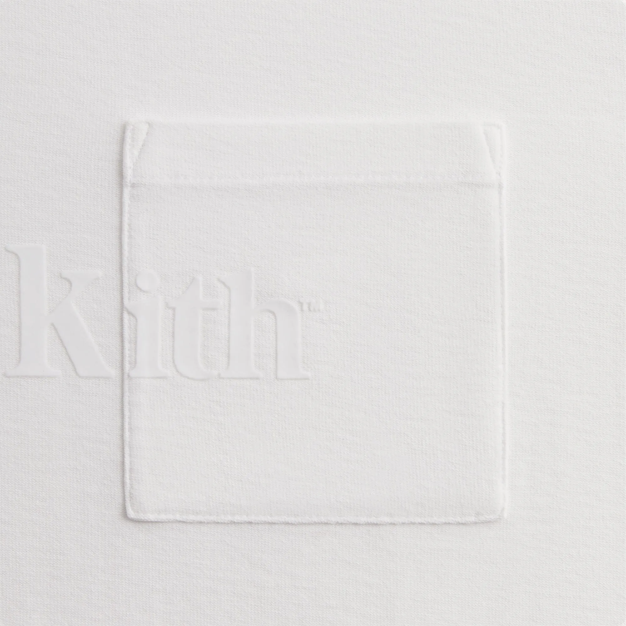 Kith Long Sleeve Quinn Tee - White FadeResistant Coating