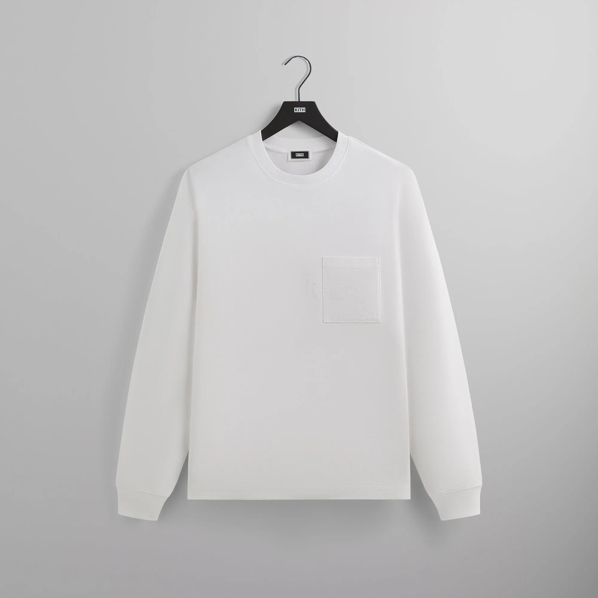Stretchable Armholes Stylish and Cozy Kith Long Sleeve Quinn Tee - White
