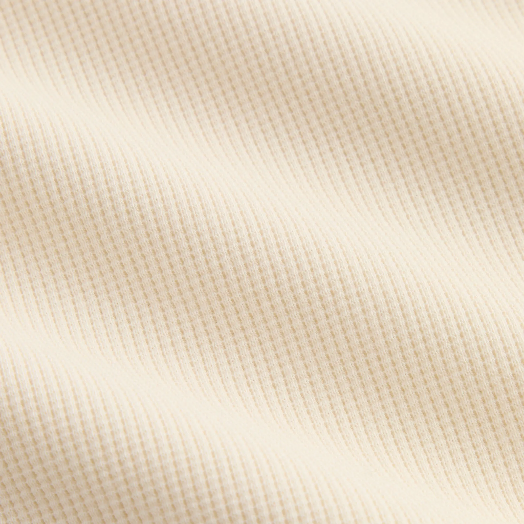 slim fit Breathable Cotton Kith Micro Waffle Drew Polo - Sandrift