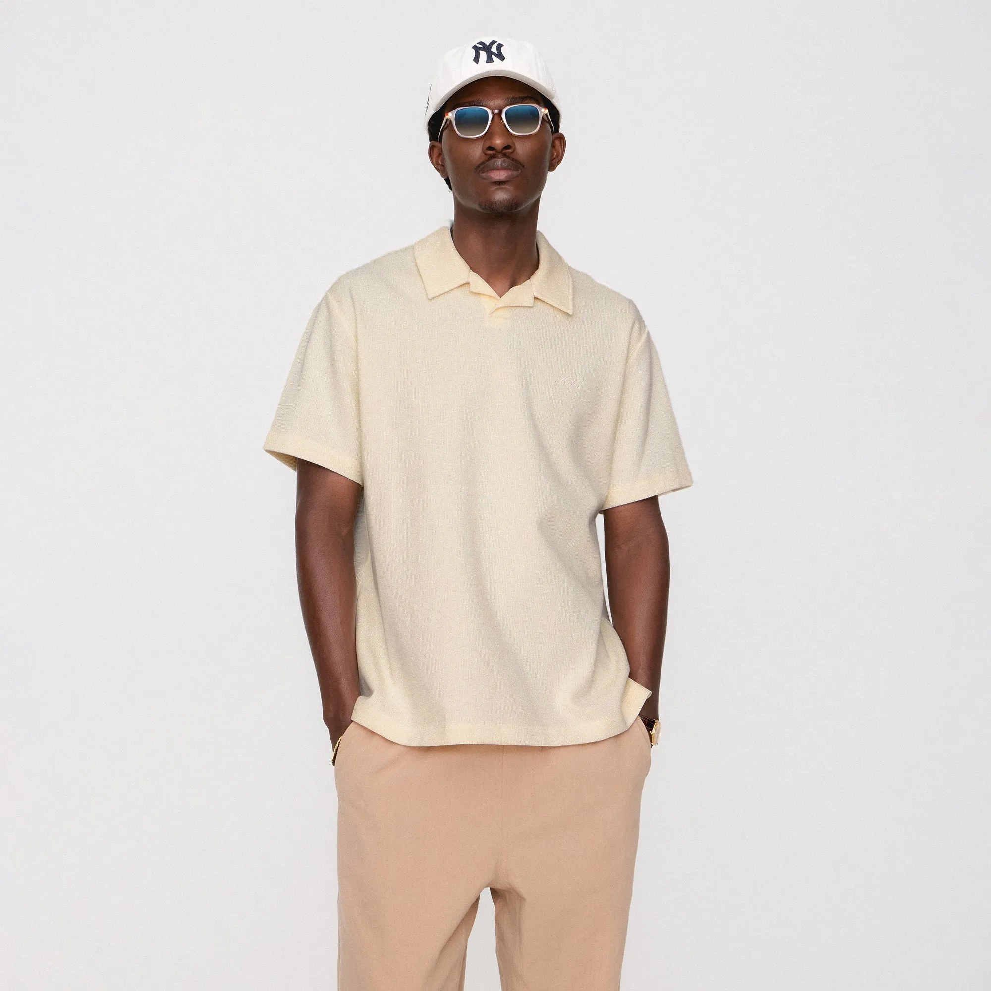 Kith Micro Waffle Drew Polo - Sandrift Outdoor Adventure