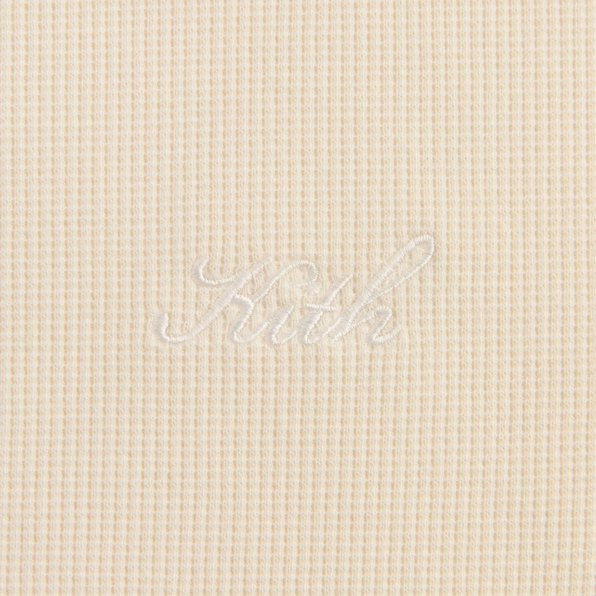 Kith Micro Waffle Drew Polo - Sandrift Beach Ready SoftTouch Collar Lining