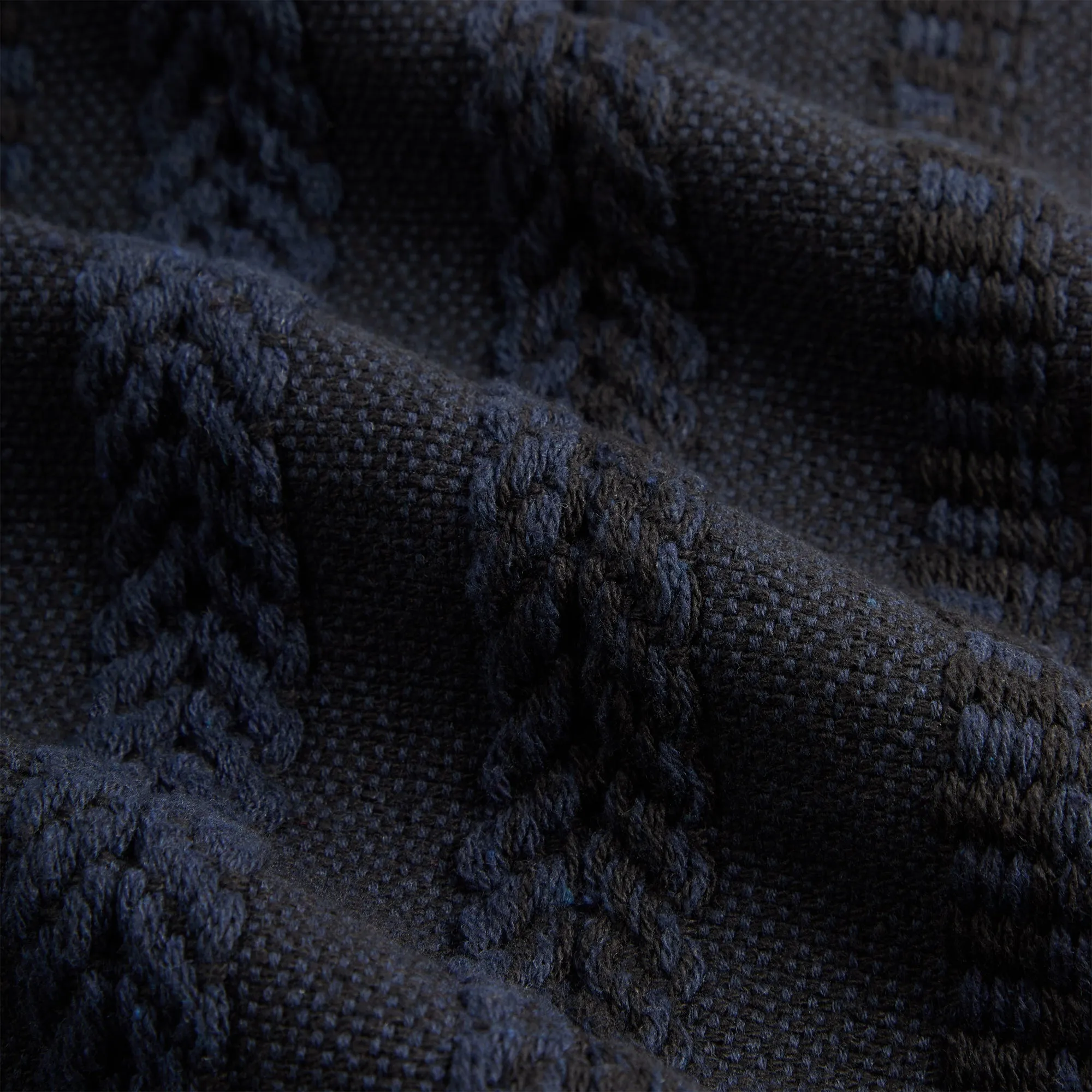 Athleisure Trend Kith Mixed Stripe Tweed Boxy Collared Overshirt - Nocturnal
