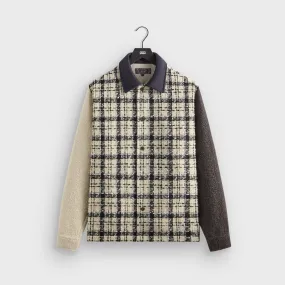 Kith Mixed Tweed Boxy Collared Overshirt - Sandrift Ethical production