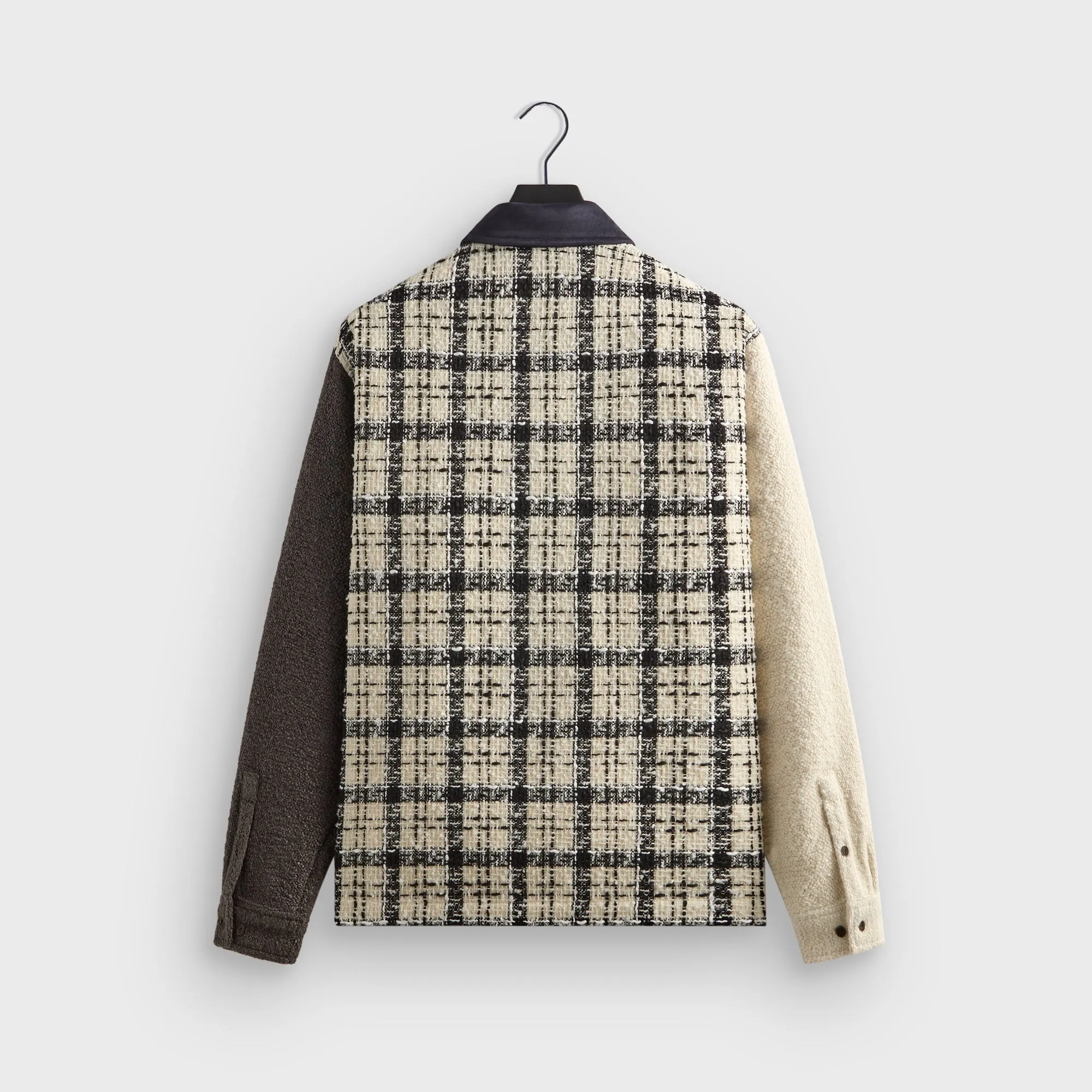 Kith Mixed Tweed Boxy Collared Overshirt - Sandrift Easy Care Fashion staples