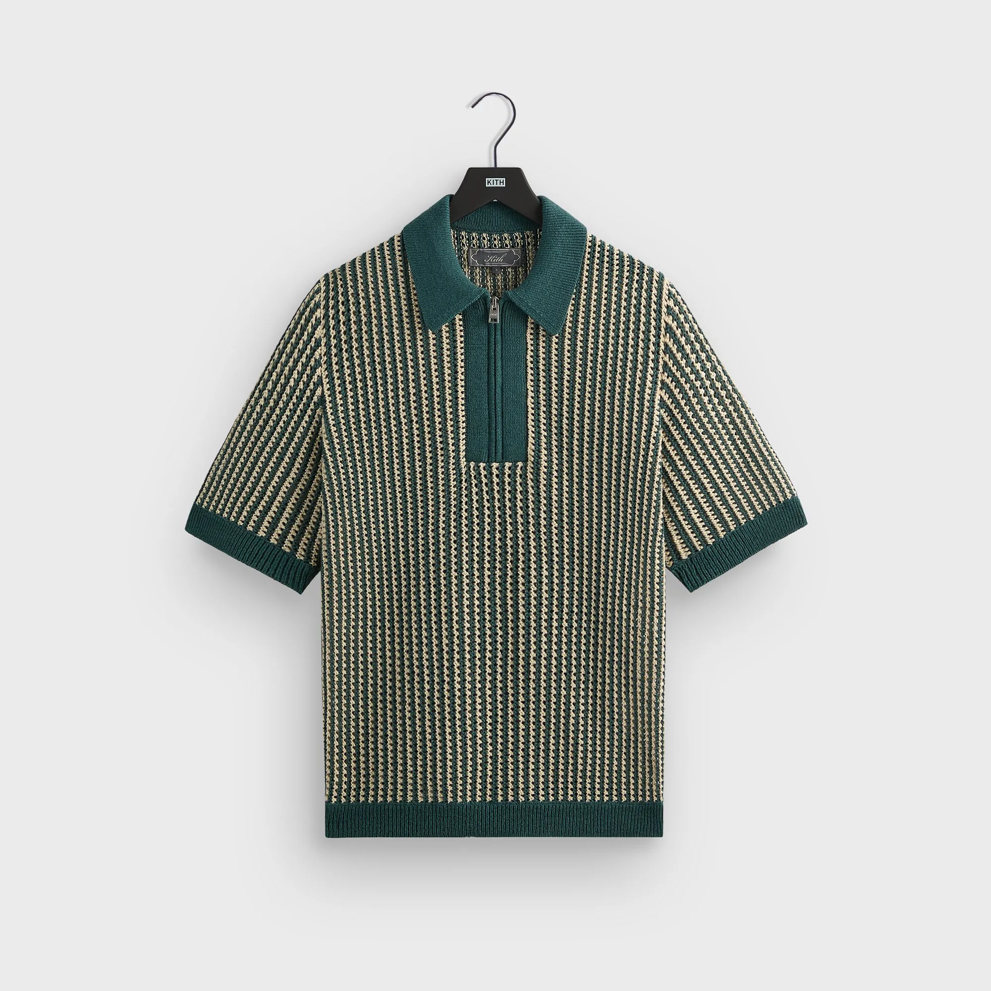Kith Nash Knit Polo - Sandrift Subtle ToneOnTone Stitching Smart Layering