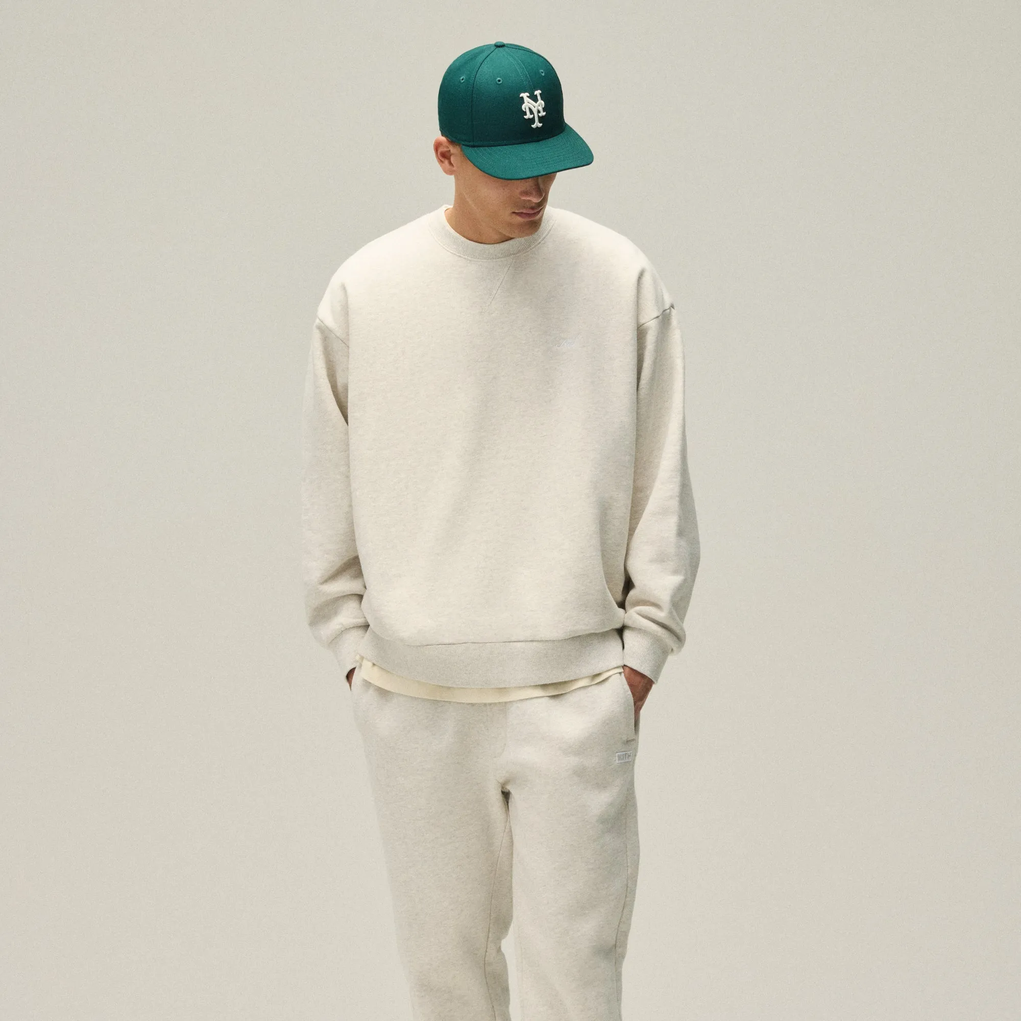 Oversized Fit Kith Nelson Crewneck - Sandy Heather