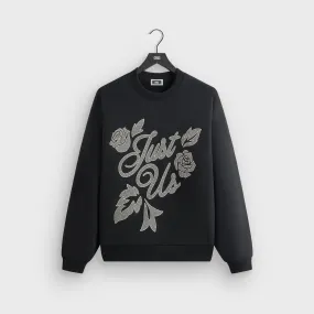 Quick Dry Material Cozy Chic Kith Nelson Just Us Crewneck Sweatshirt - Black