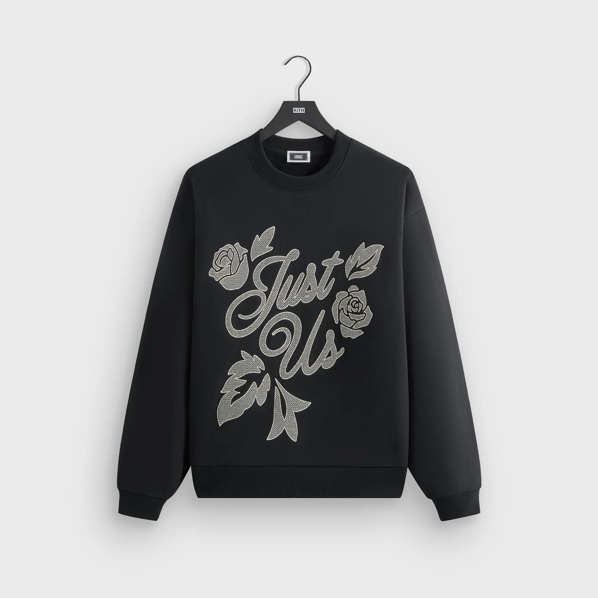 Quick Dry Material Cozy Chic Kith Nelson Just Us Crewneck Sweatshirt - Black