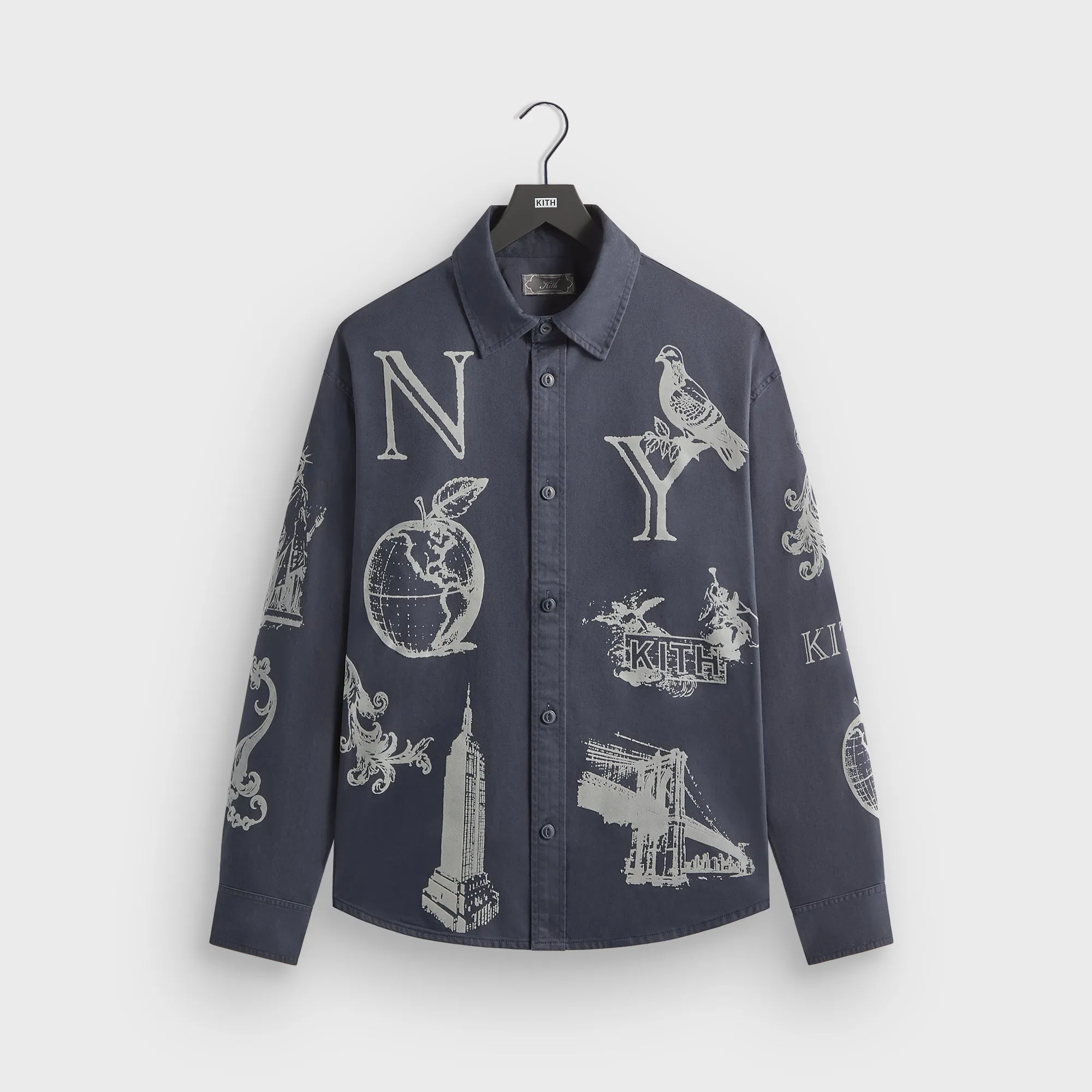 Eco-Friendly Fabric Kith NY Symbols Graphic Apollo Shirt - Nocturnal