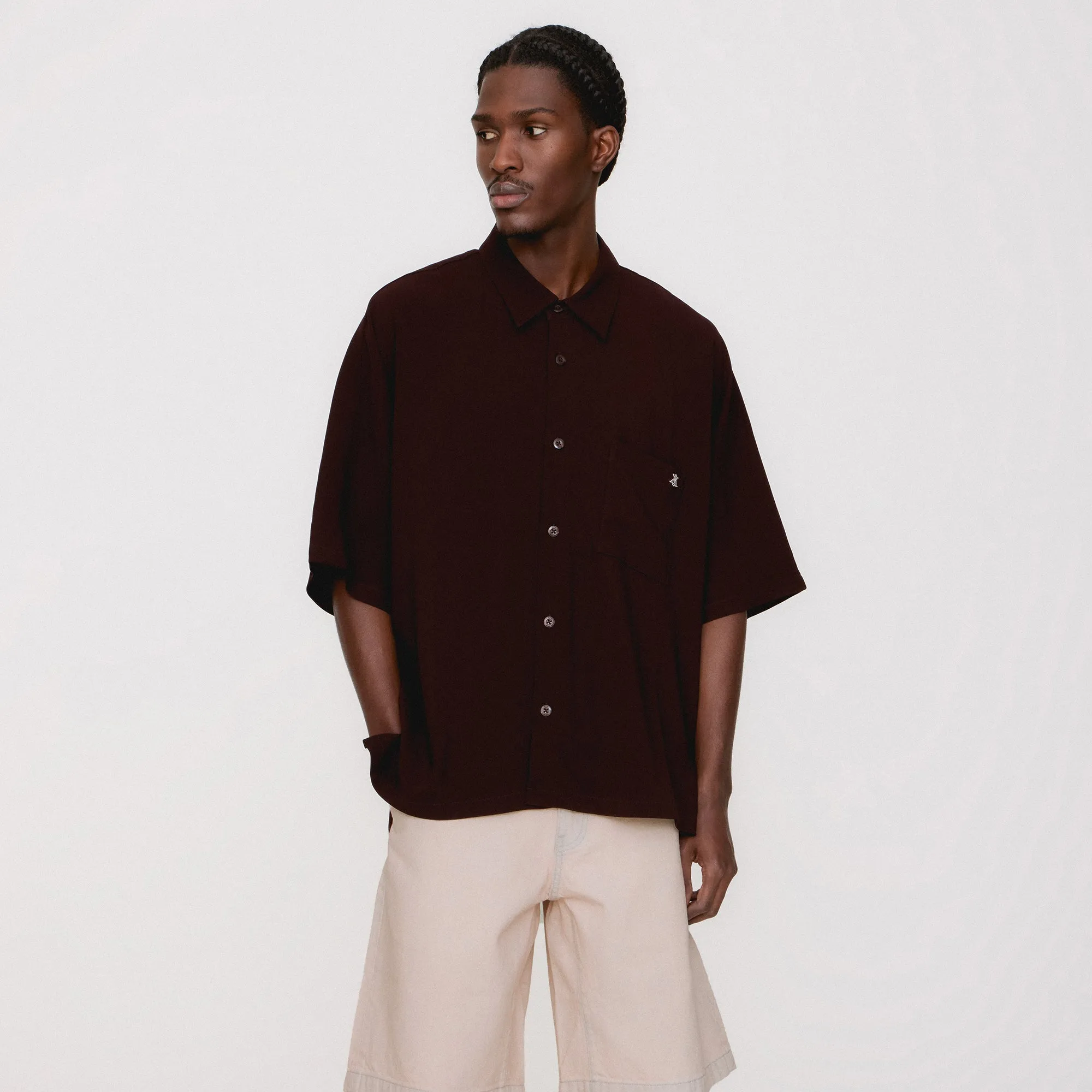 Thermoregulating Fabric Metallic Finish Kith Raf Dolman Buttondown - Rich