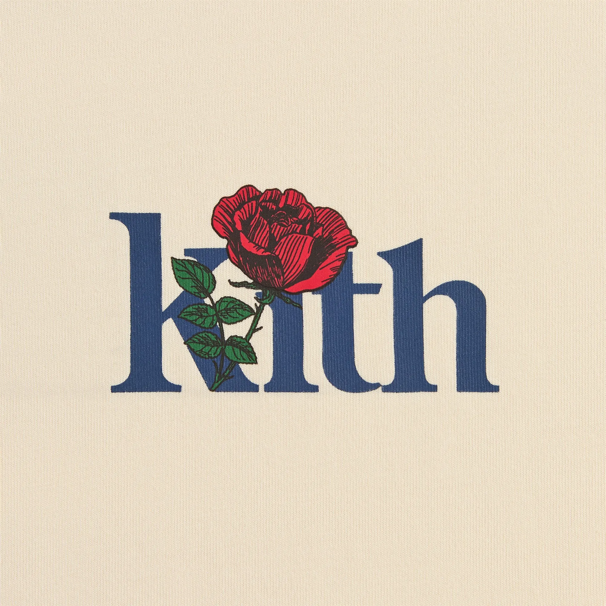 Layered Hem Detail Low Impact Dye Kith Rose Serif Tee - Sandrift
