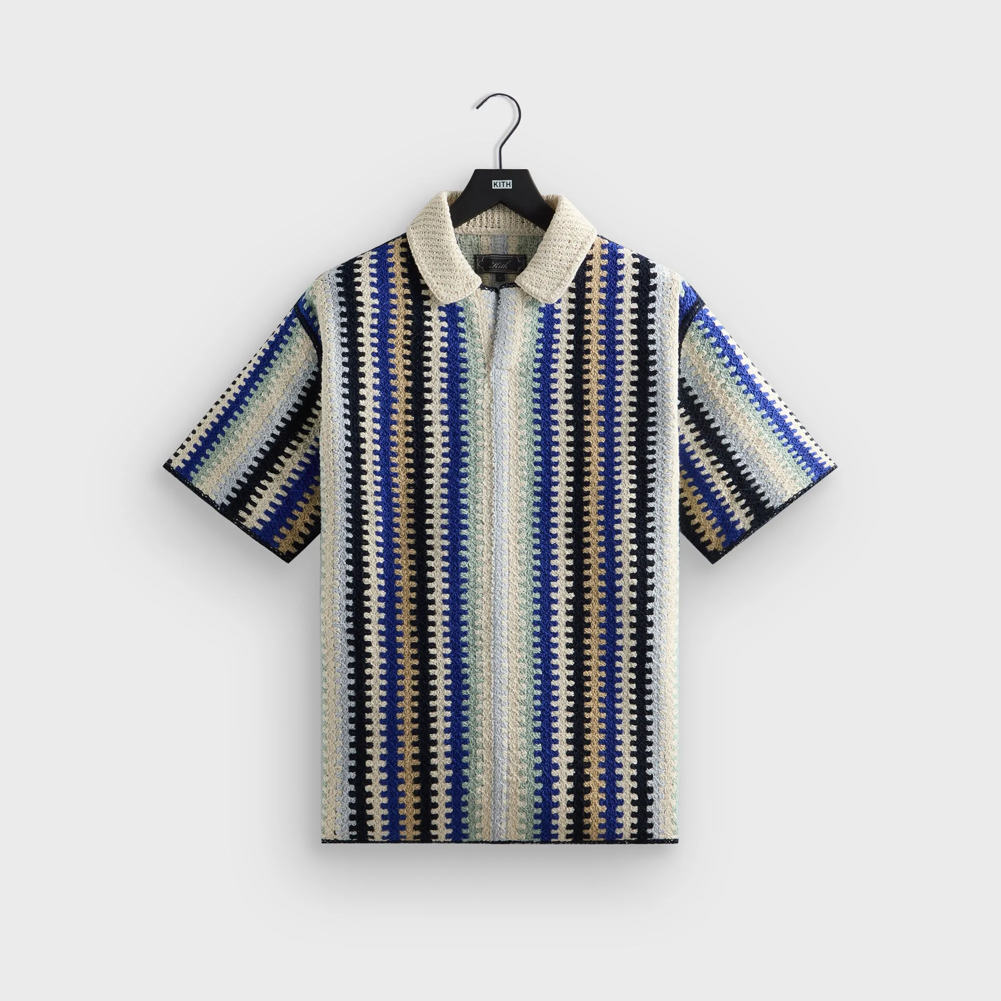 Kith Short Sleeve Keyon Crochet Pullover - Multi WrinkleResistant Finish Fashionable Fit