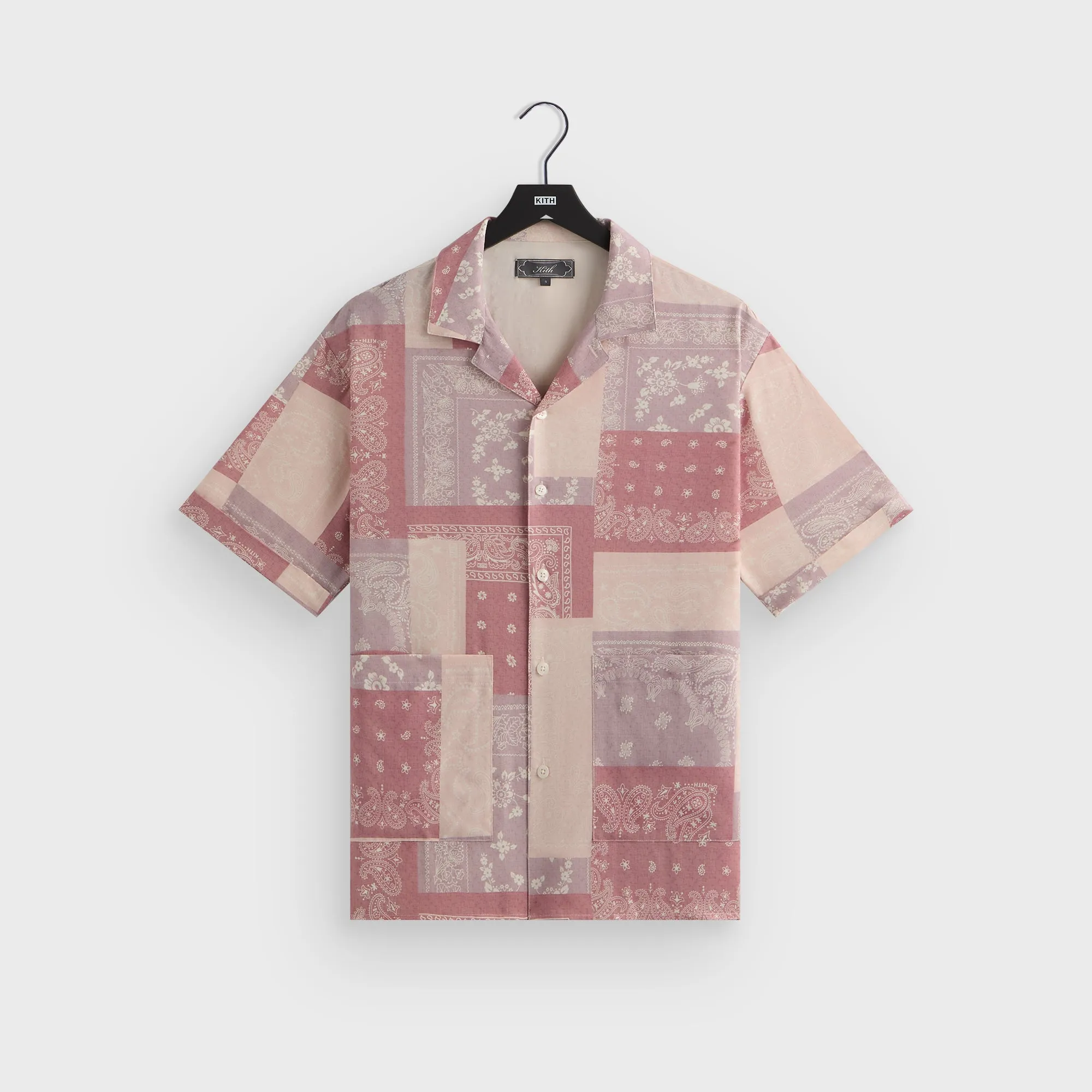 Kith Silk Lyocell Bandana Reade Shirt - Pink Opal Casual Comfort