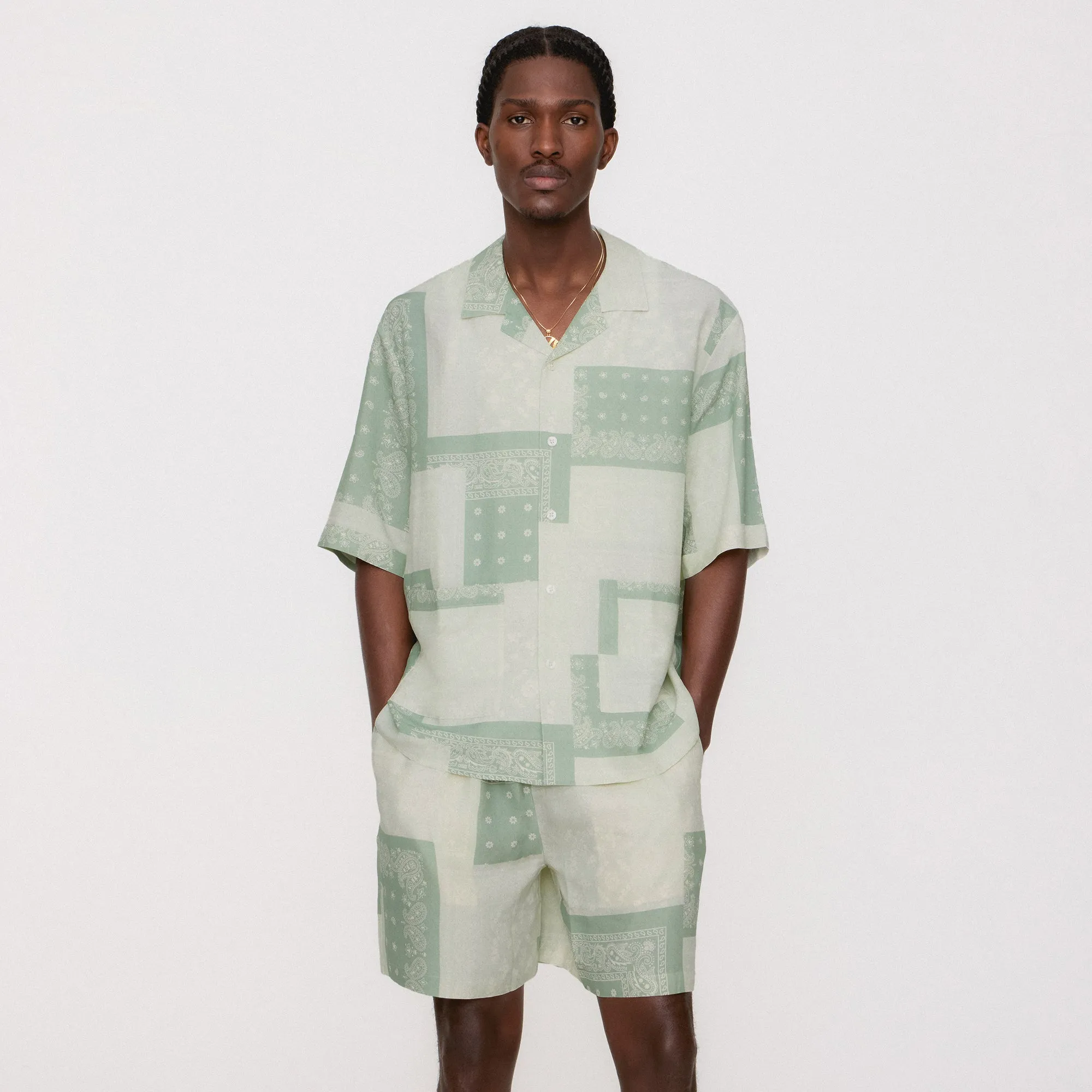 Anniversary Special shopping spree Kith Silk Lyocell Bandana Reade Shirt - Realm