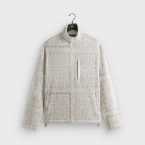 Kith Striped Interlock Claremont Quarter Zip - Canvas Light Reflective Zippers