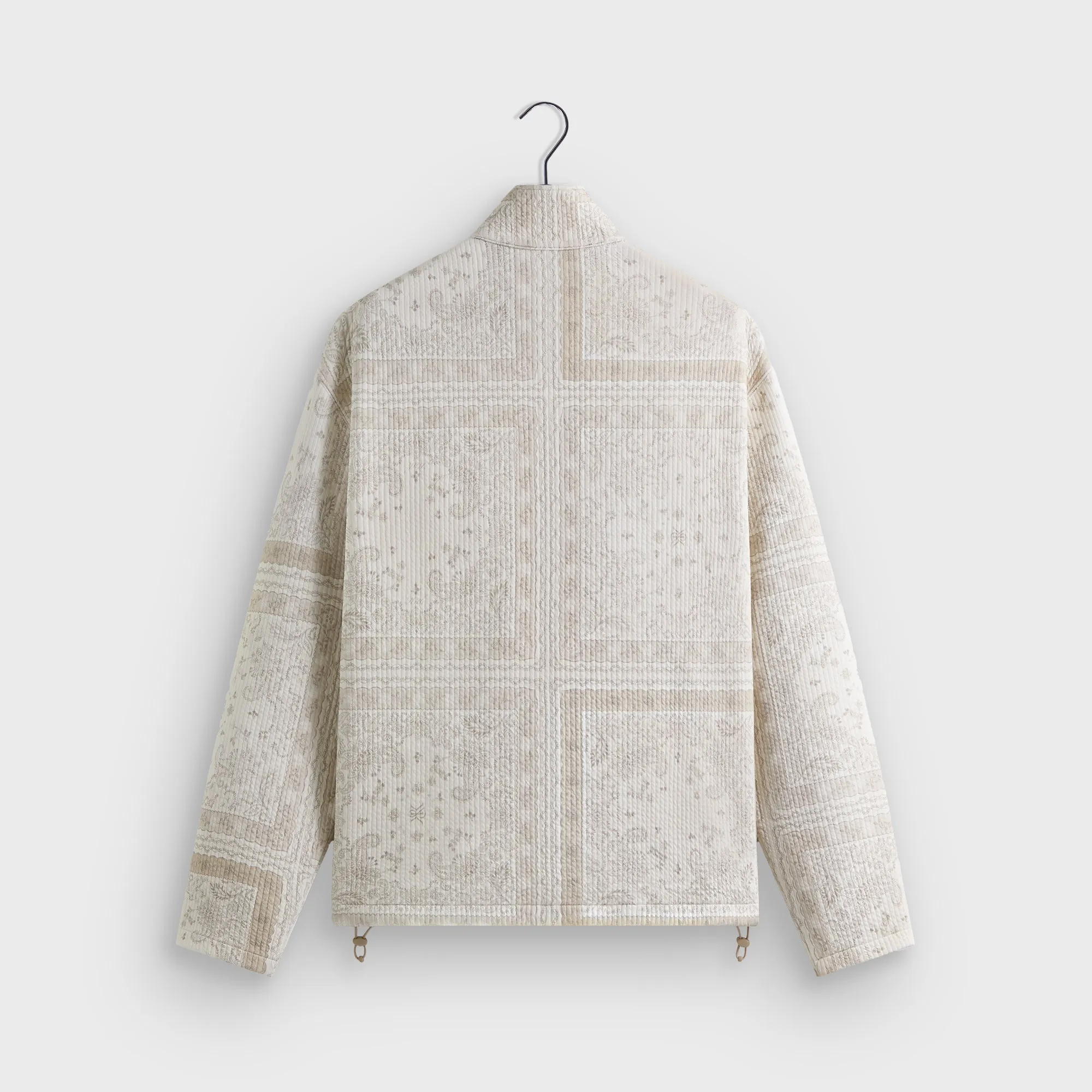 Kith Striped Interlock Claremont Quarter Zip - Canvas Heat Retention Anti Pill Surface