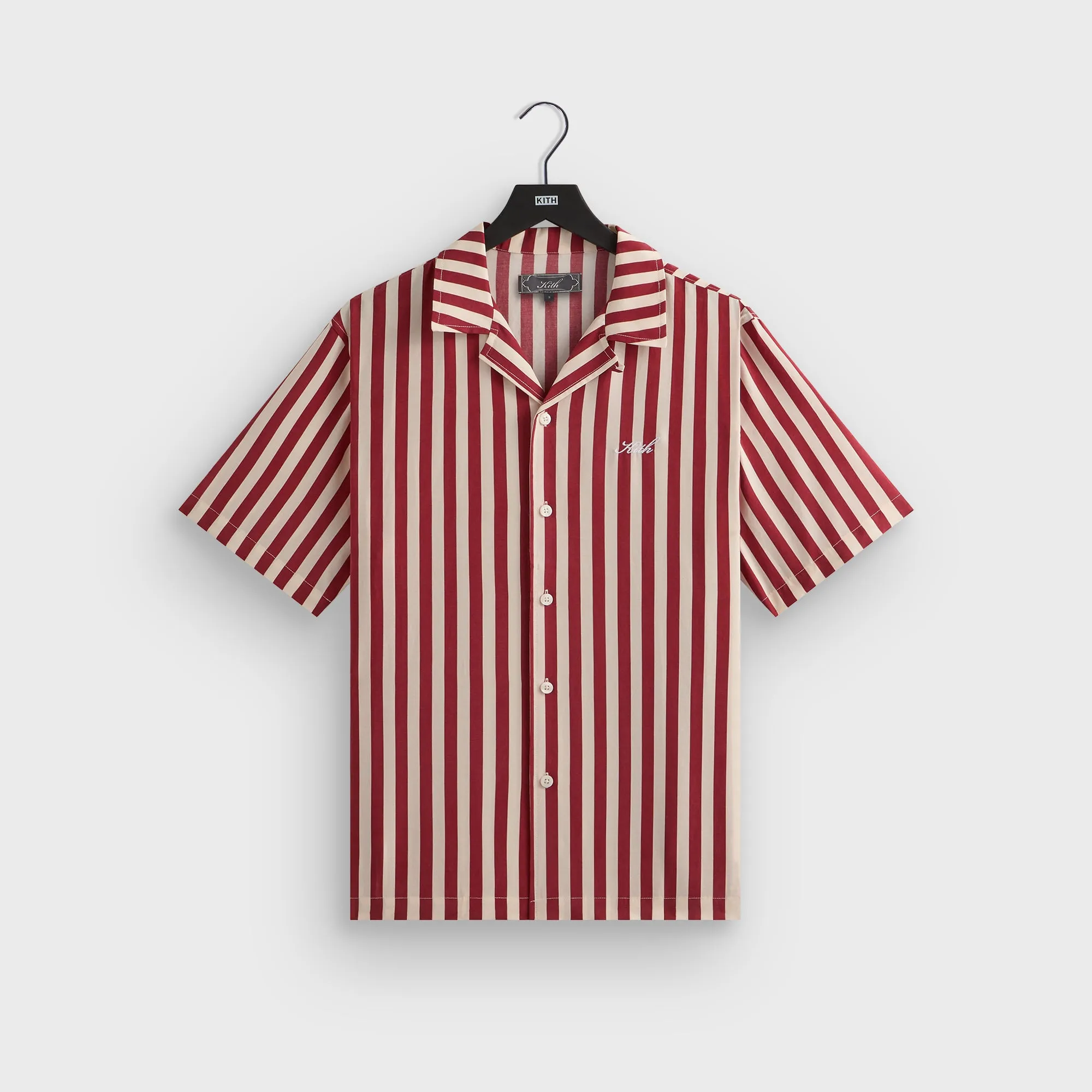 Tall Length Kith Striped Thompson Camp Collar Shirt - Allure