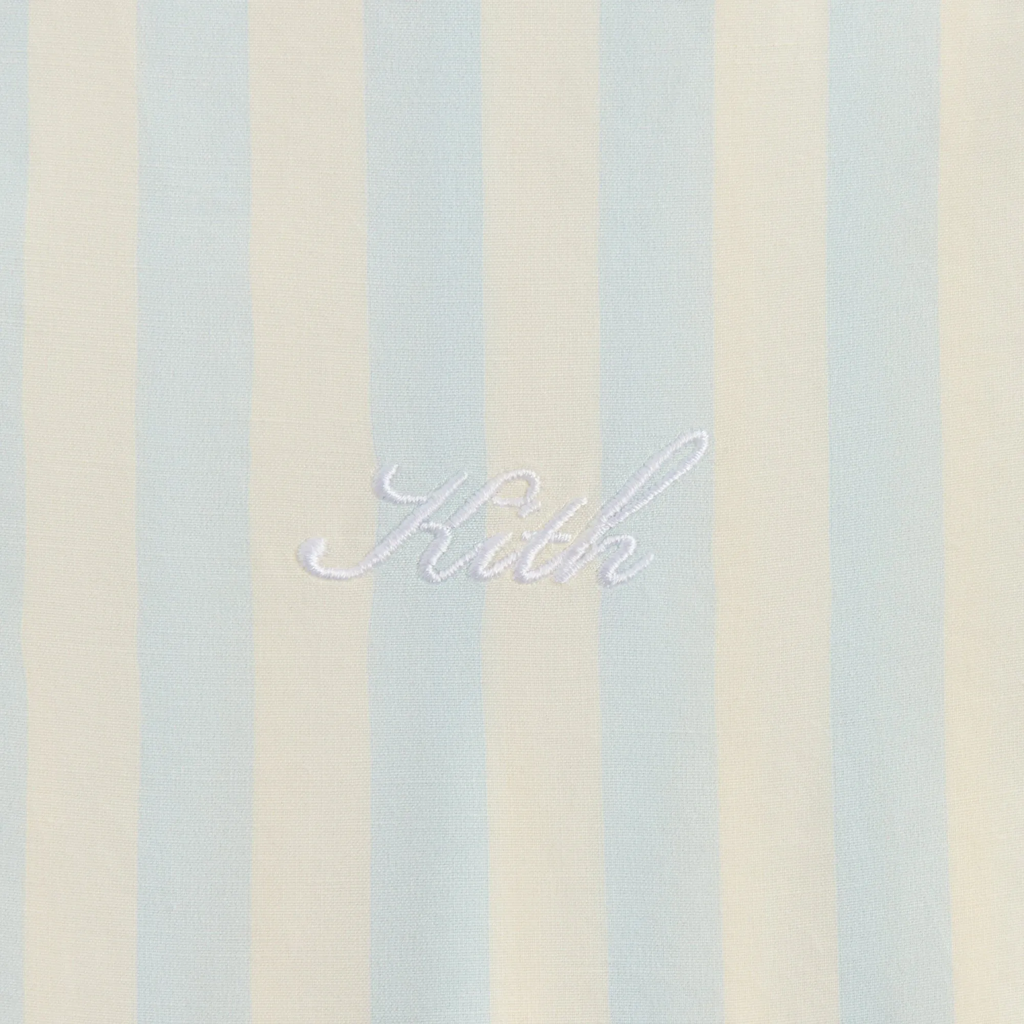 Yoke Design Kith Striped Thompson Camp Collar Shirt - Light Indigo