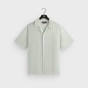 Water Repellent Finish Kith Striped Thompson Camp Collar Shirt - Light Indigo