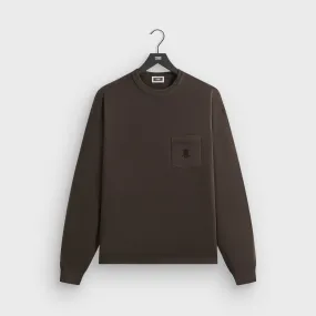 Classic Crew Neck Kith Sueded Jersey Long Sleeve Leonard Pocket Tee - Derby
