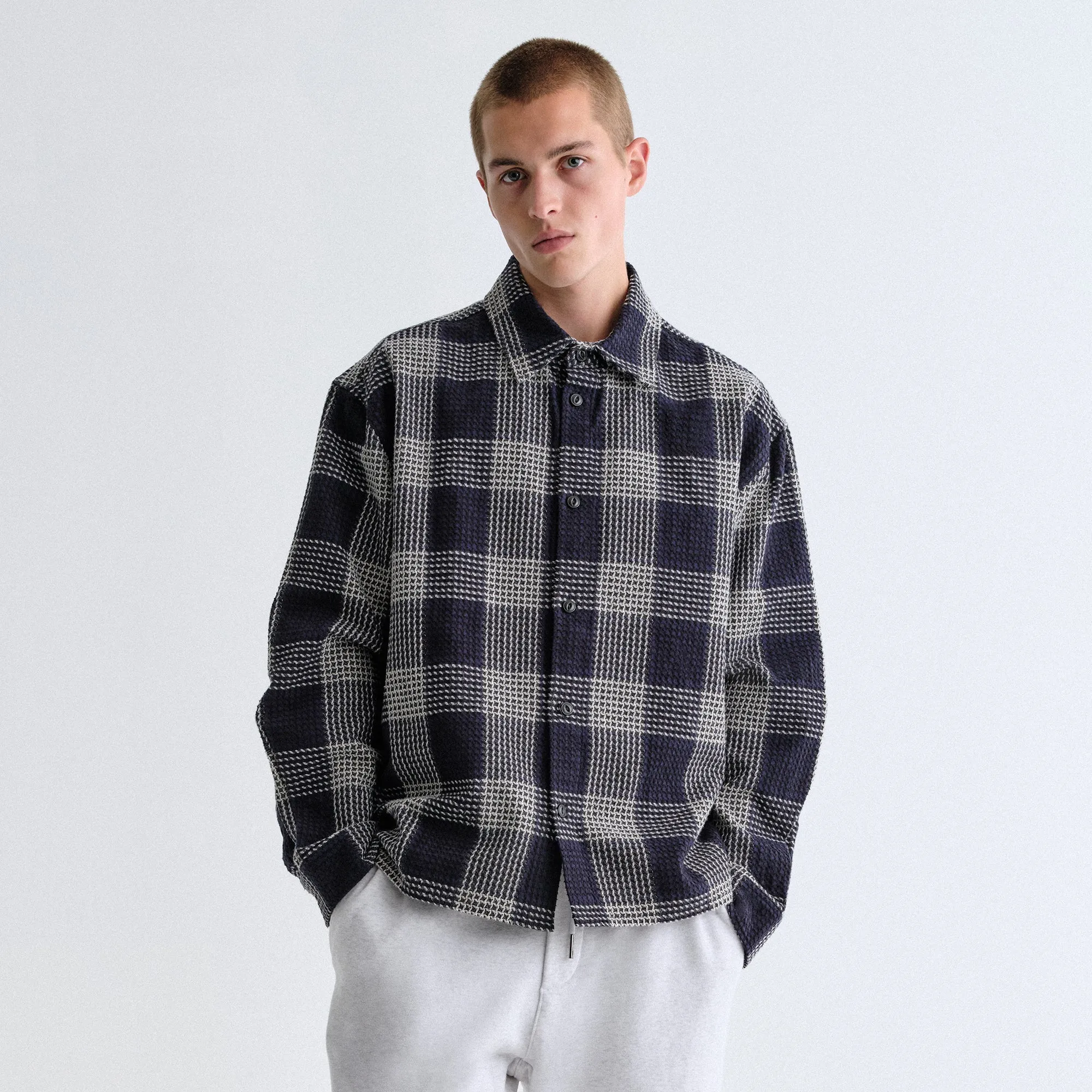 Kith Textured Plaid Deon Shirt - Nocturnal Pastel Shade