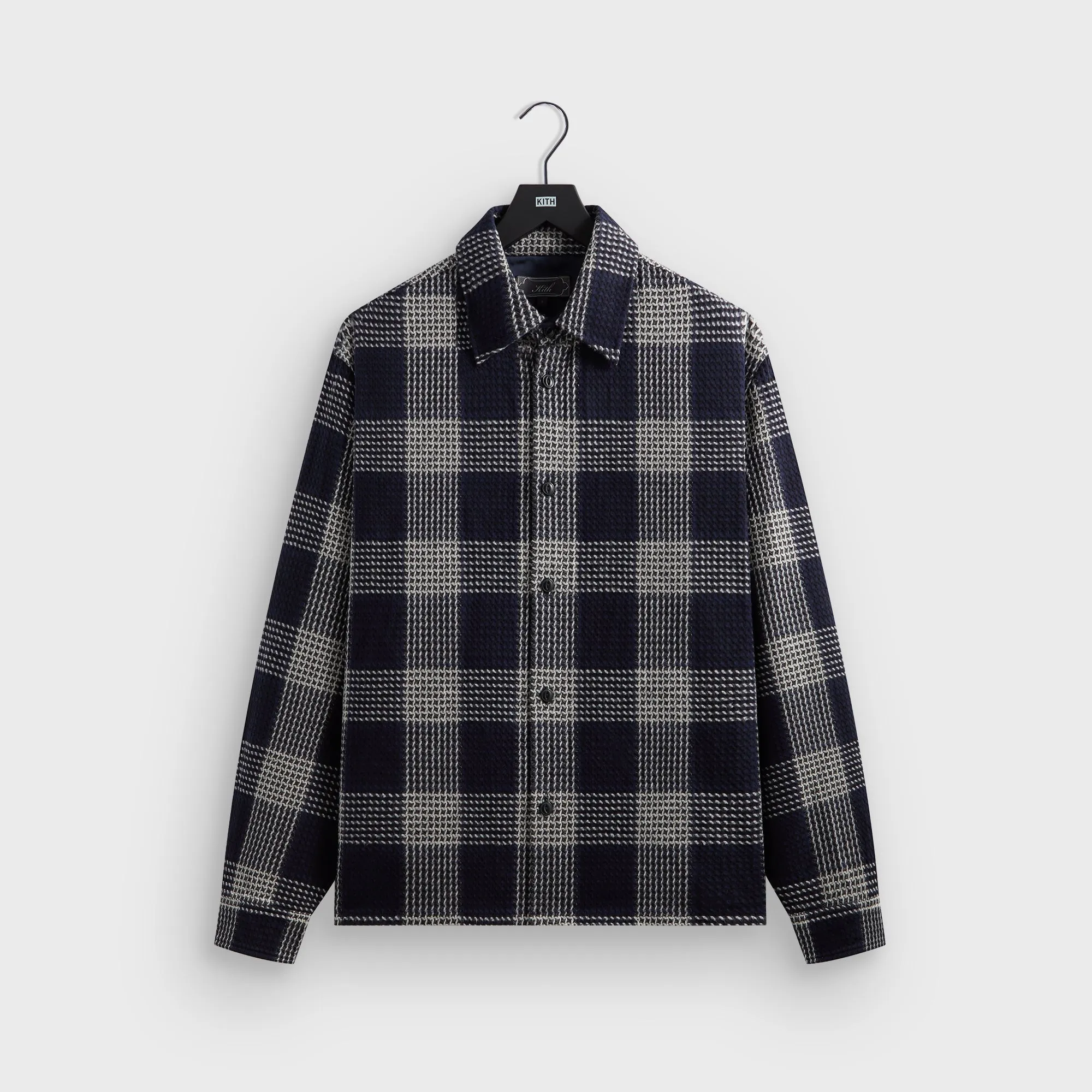 Kith Textured Plaid Deon Shirt - Nocturnal Beach Wear Two Tone Stitching