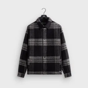 Kith Textured Plaid Isaiah Buttondown - Black Hidden Button Placket color block