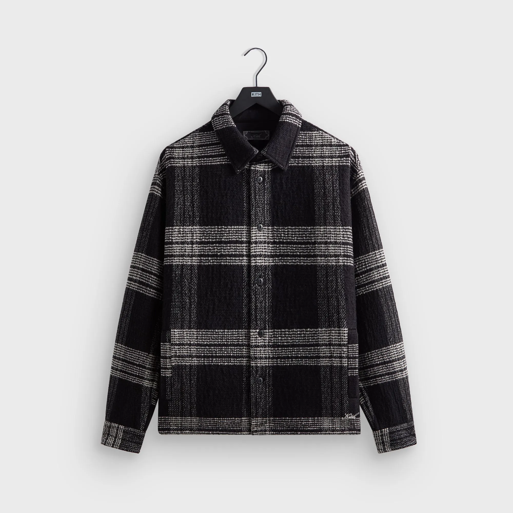Mountain Escape Kith Textured Plaid Isaiah Buttondown - Black
