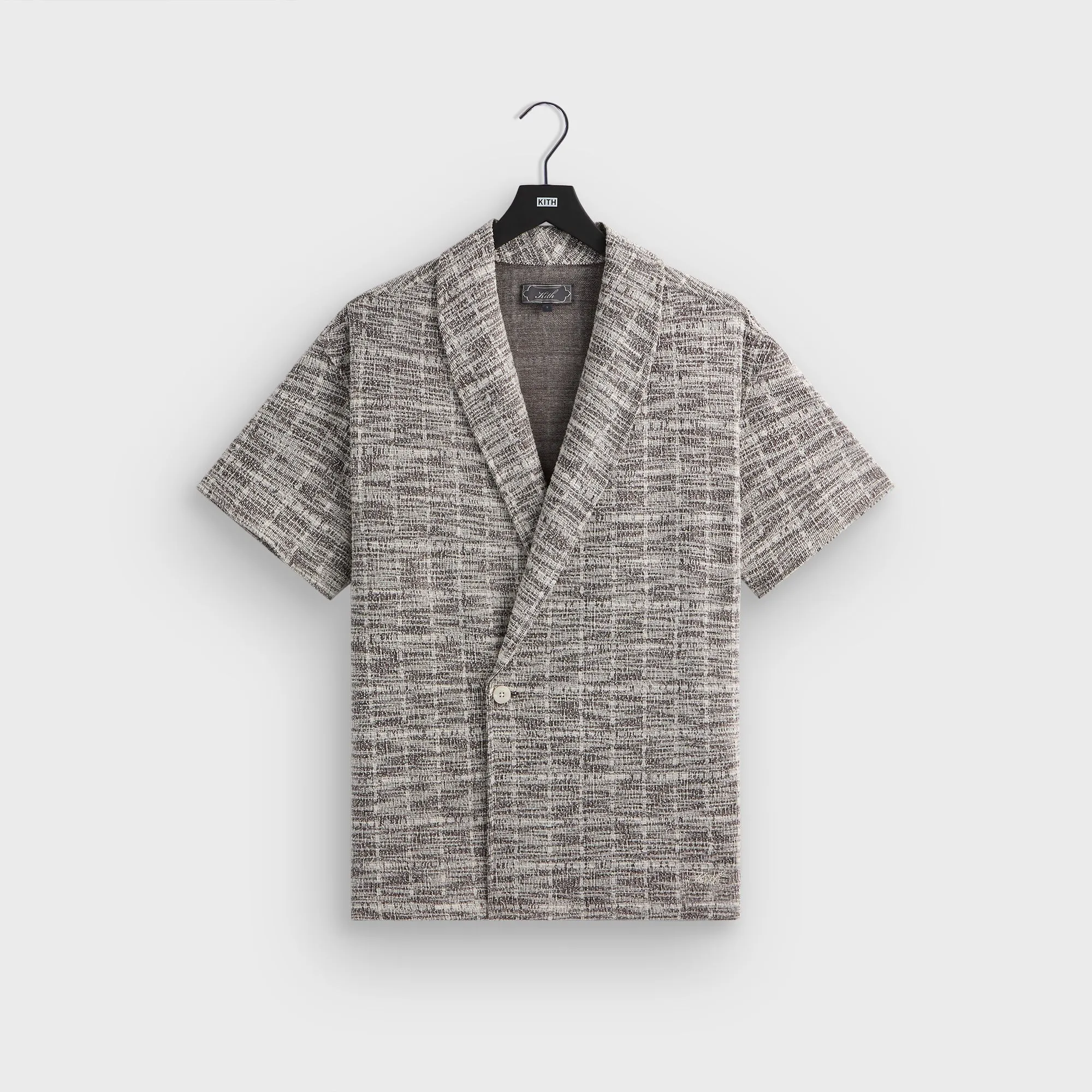 Kith Tweed Short Sleeve Thompson Crossover Shirt - Kindling Gift Idea Flexible Knit