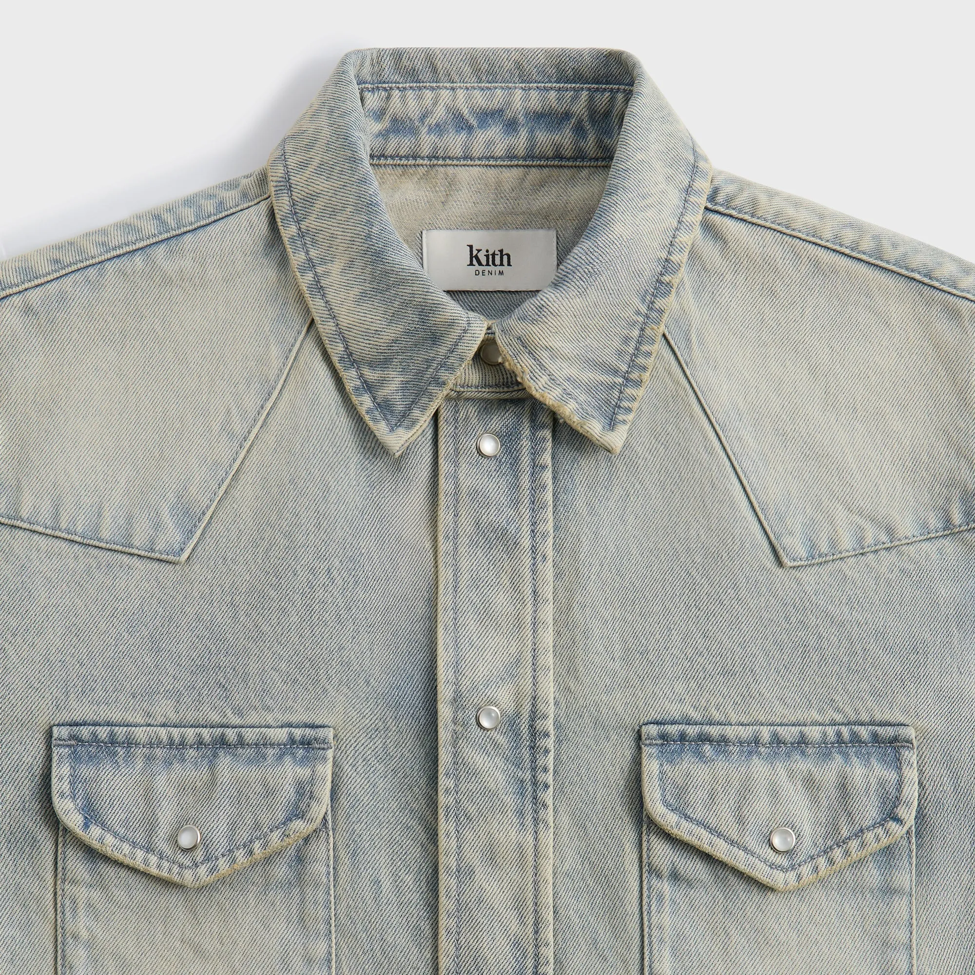 Kith Webster Denim Shirt - Keaton Wash Modern Look