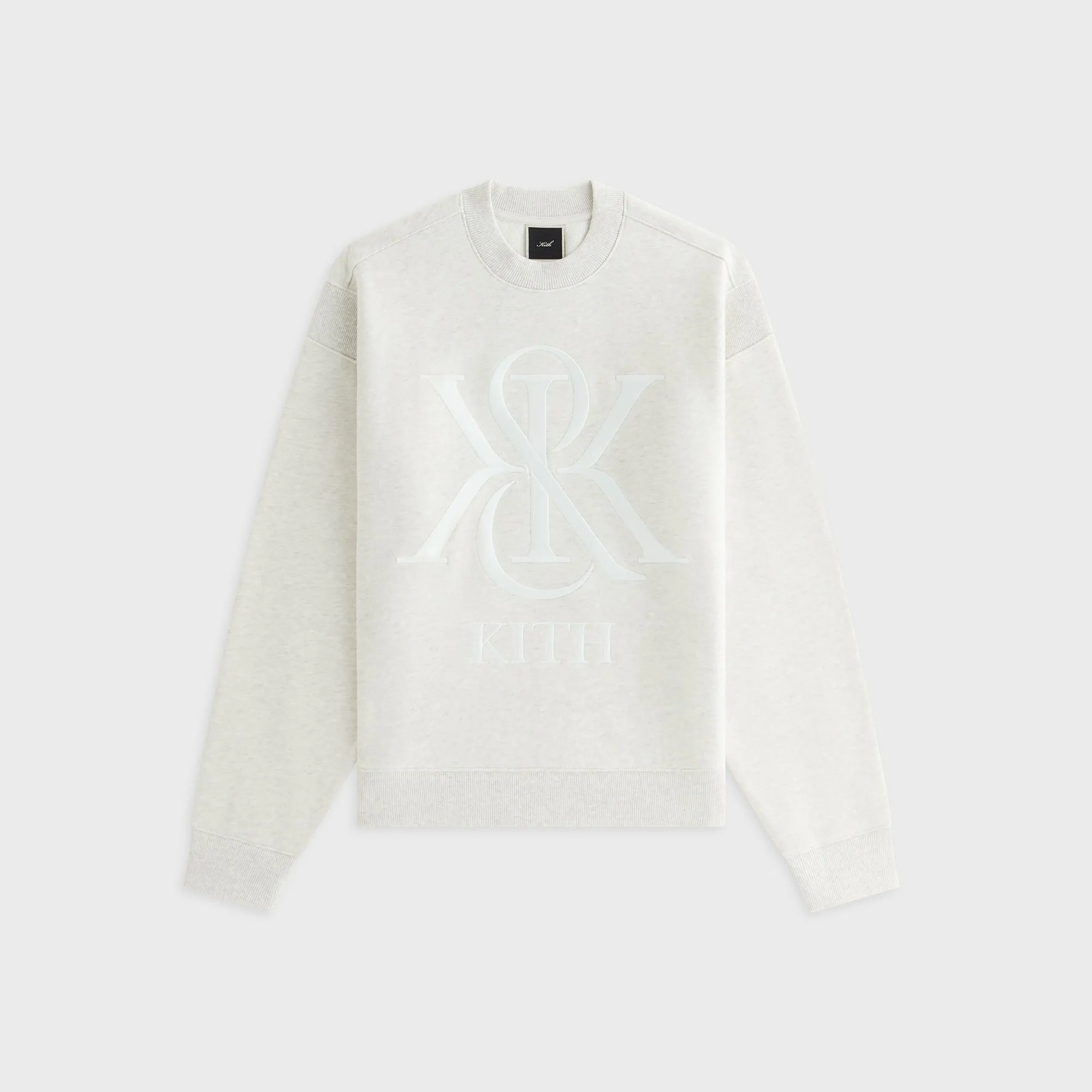 product eco friendliness level Kith Women Asher III Crest Crewneck - Sandy Heather