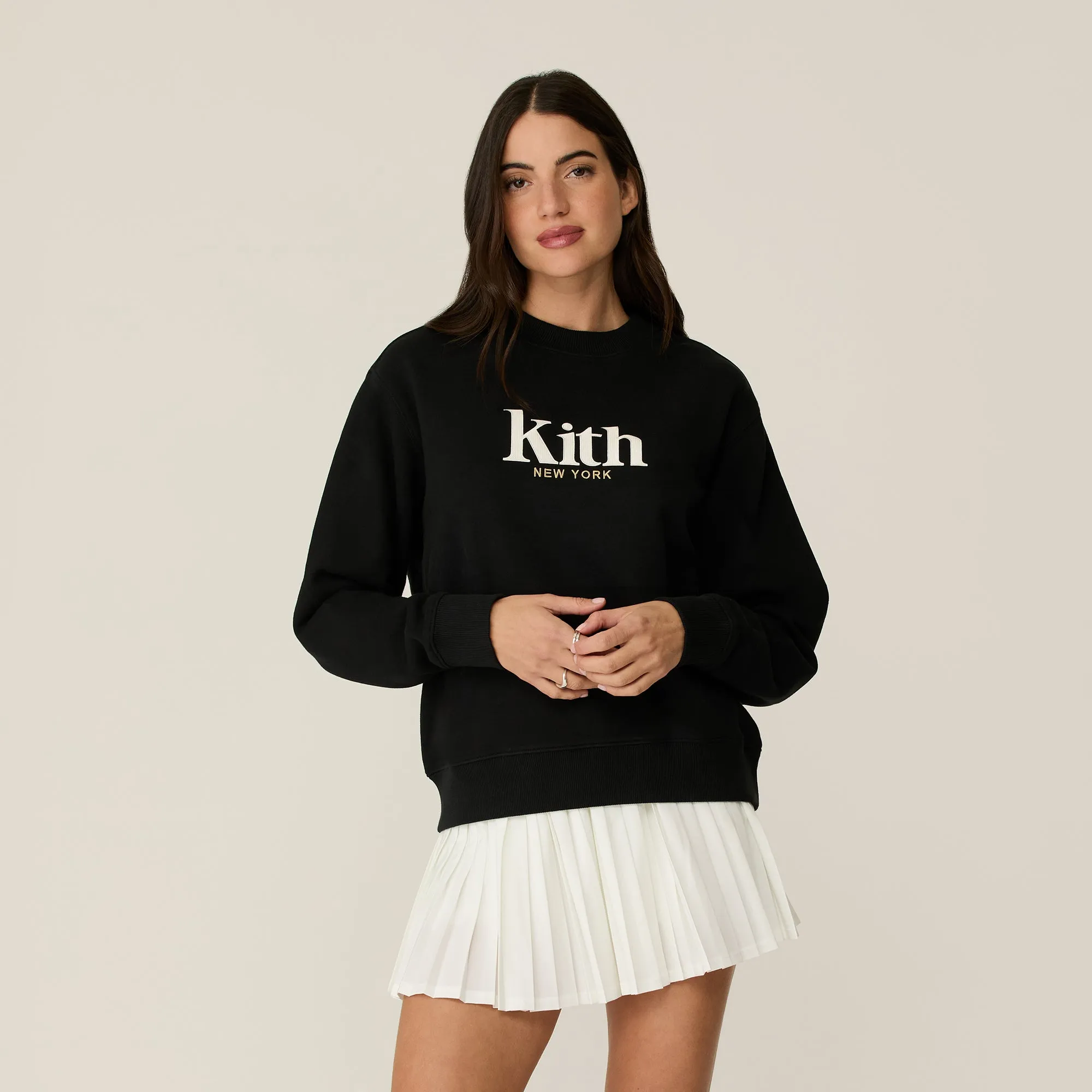 Kith Women Asher New York Crewneck - Black Modern Active