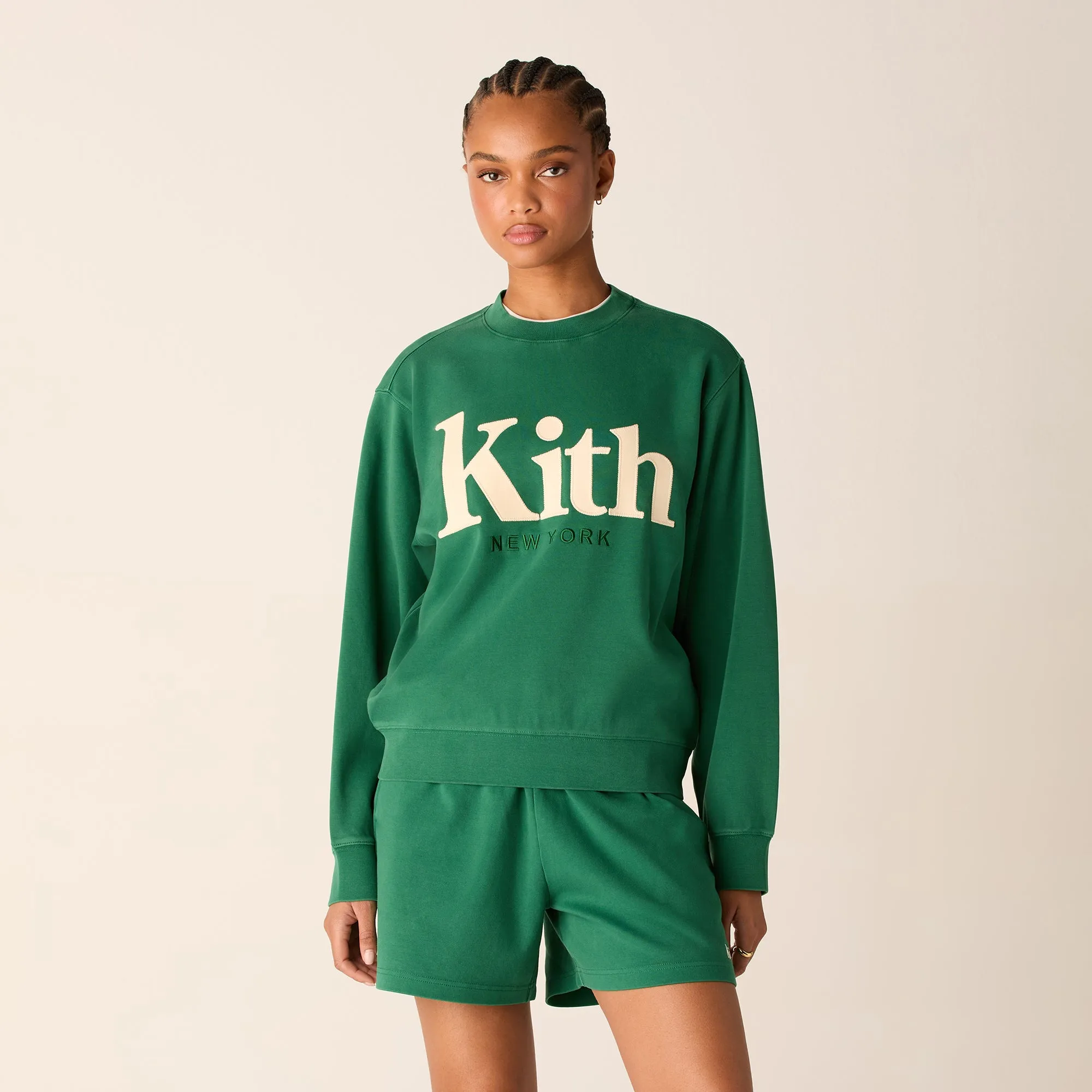 Urban Edge Tall Length Kith Women Asher New York Crewneck - Newt