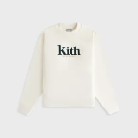 Athletic Cut Vintage Style Kith Women Asher New York Crewneck - Sandrift