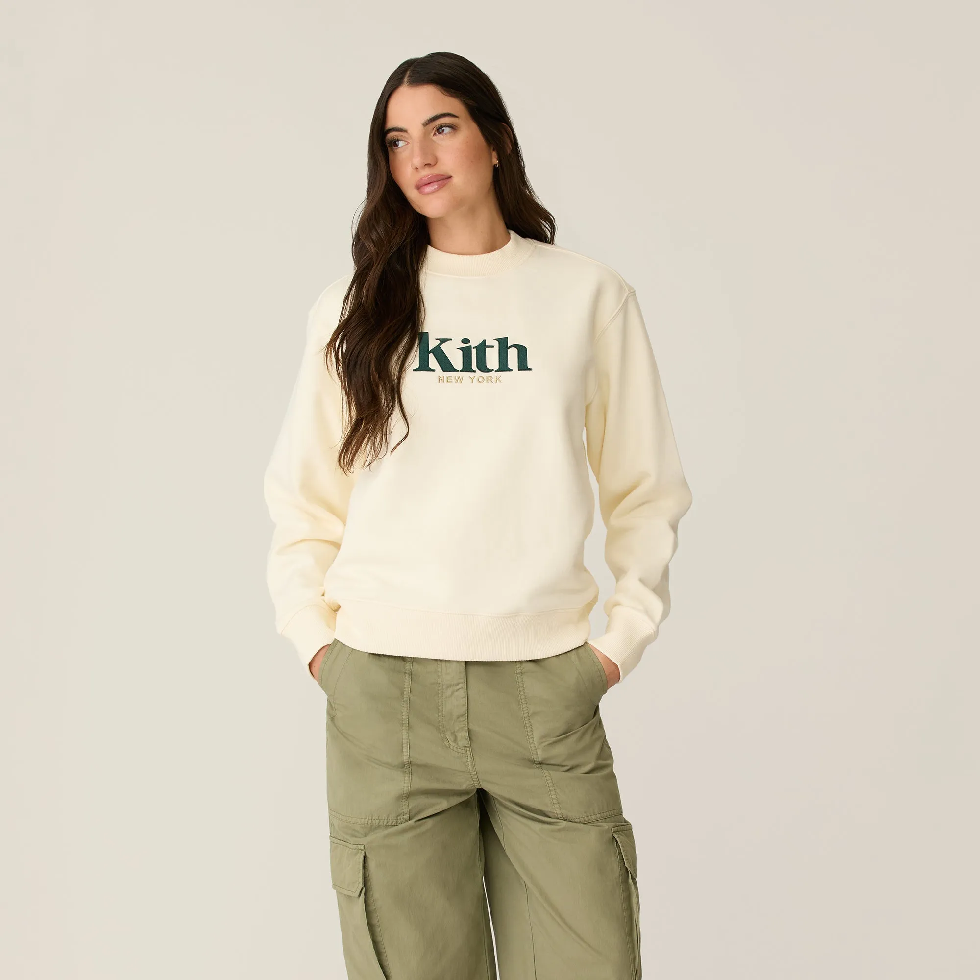 Kith Women Asher New York Crewneck - Sandrift Essential Layer