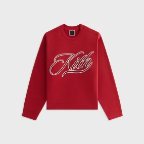 Kith Women Ashwin Varsity Crewneck - Allure Layer Relaxed goes with sweatpants