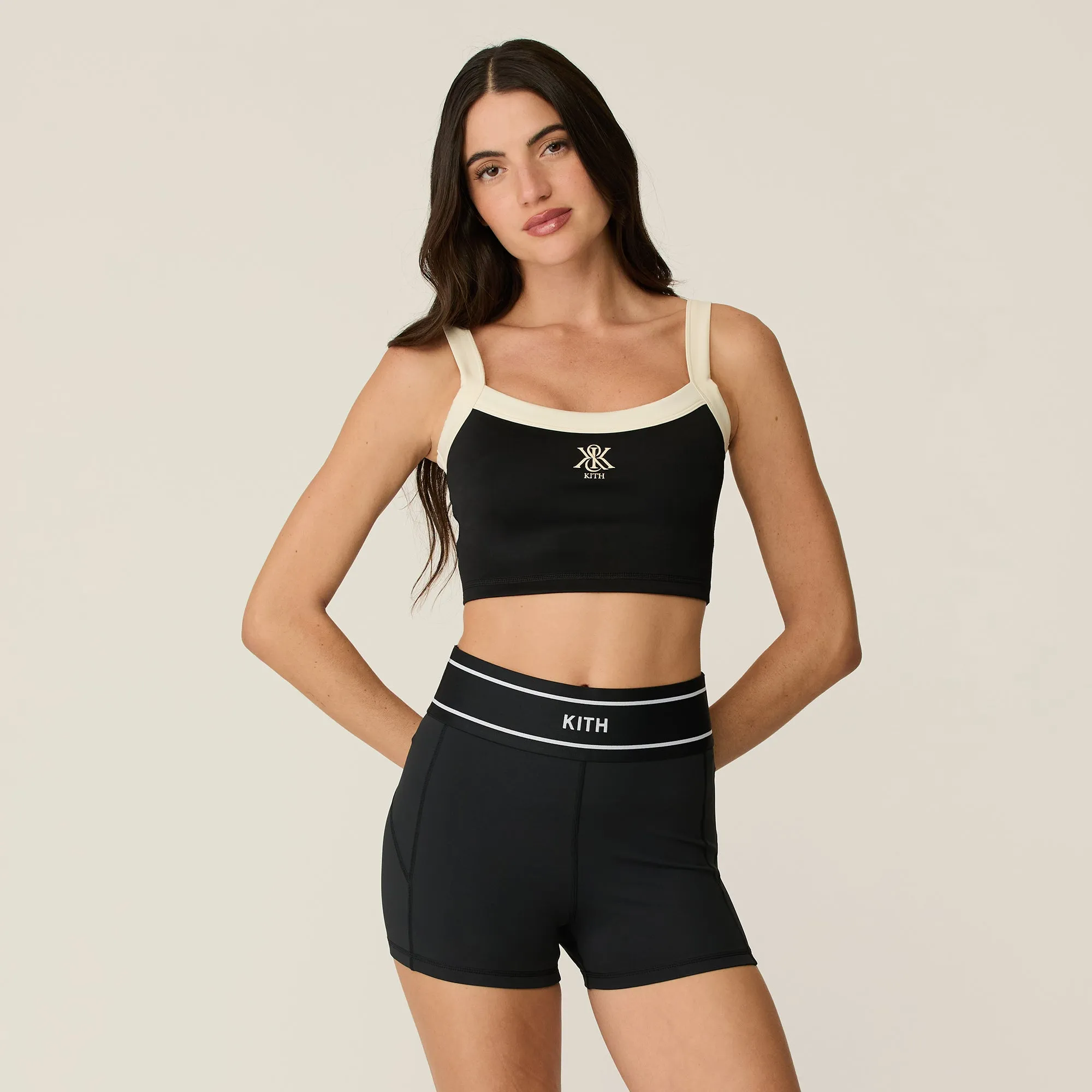 Anti Static Finish Kith Women Blocked Terra Active Tank - Black