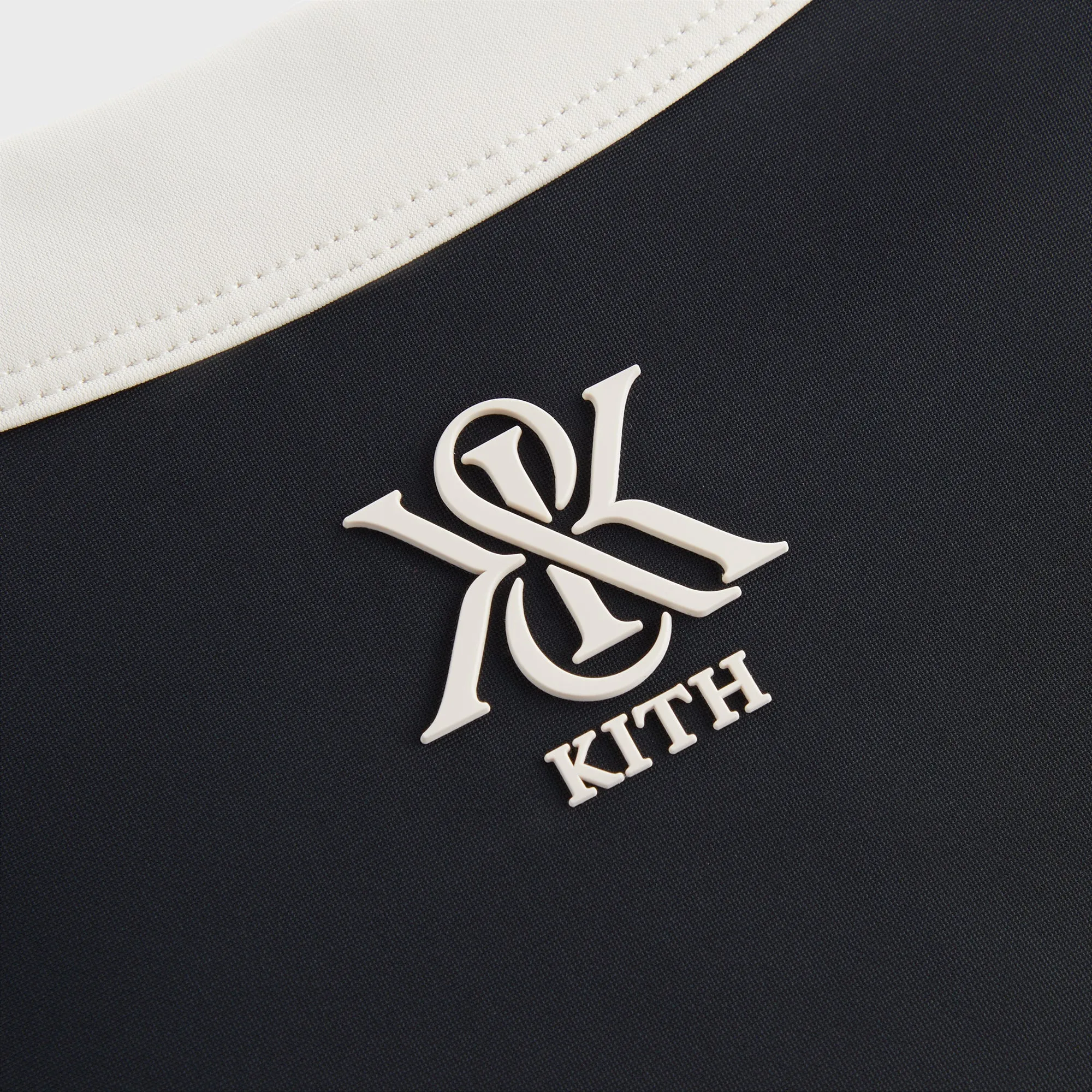 Kith Women Blocked Terra Active Tank - Black Heat Transfer Logo Application Double Layered Hem