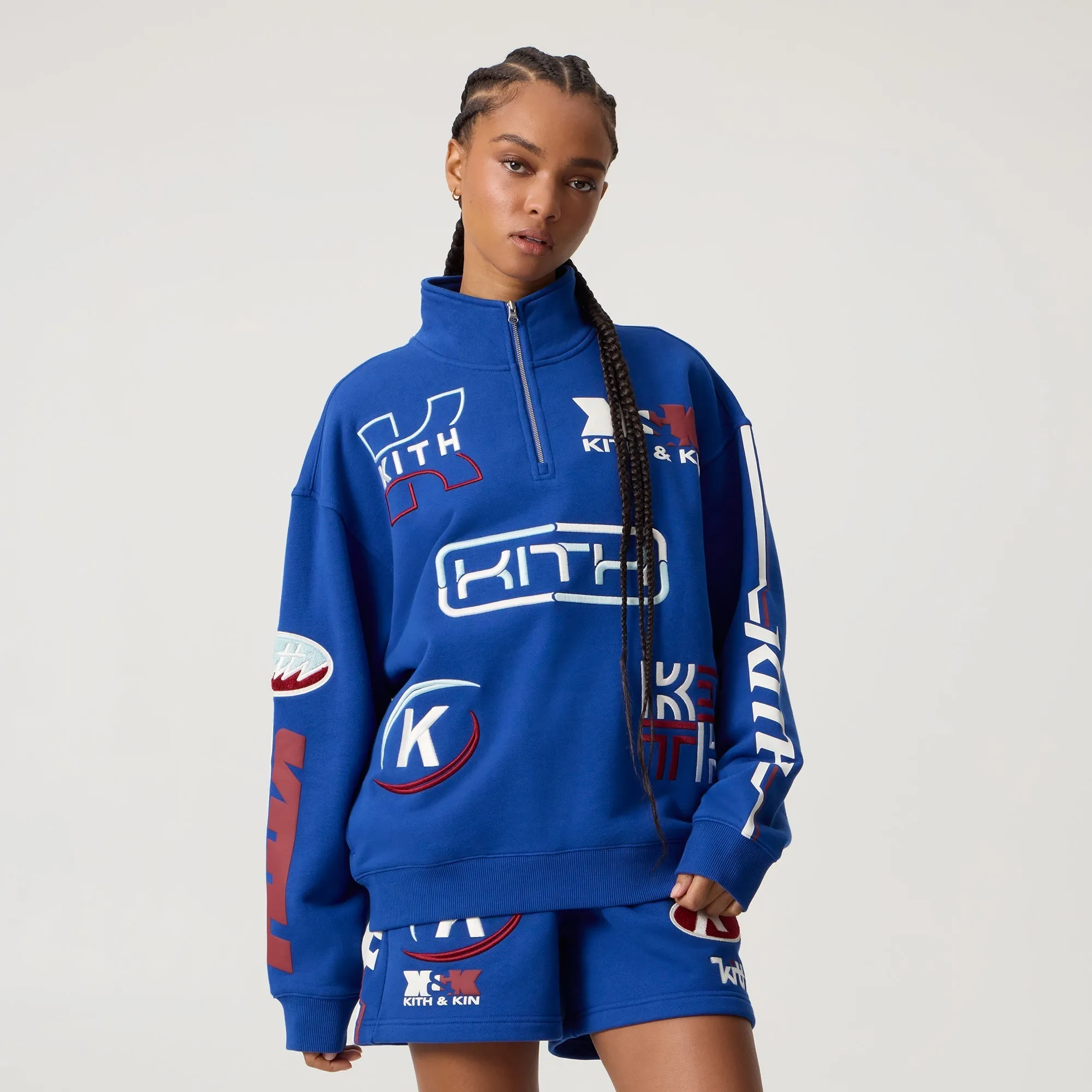 Kith Women Hunter III Sport Logo Quarter Zip - Current Machine washable