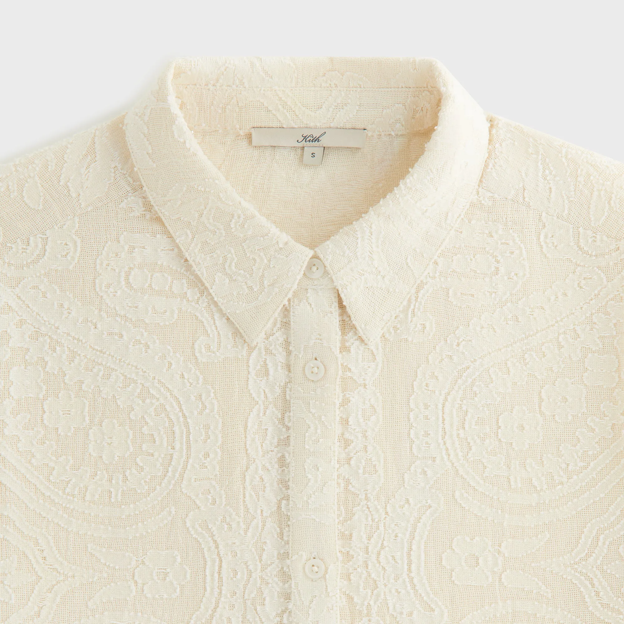 Fashion staples Layered Collar Kith Women Mari Paisley Gauze Shirt - Waffle