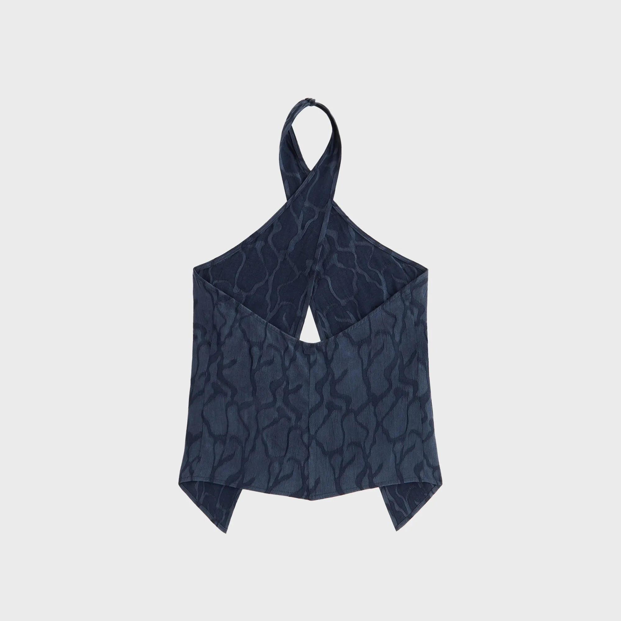 Kith Women Mika Wavy Jacquard Wrap Halter - Nocturnal high tech Flexible Armhole Design