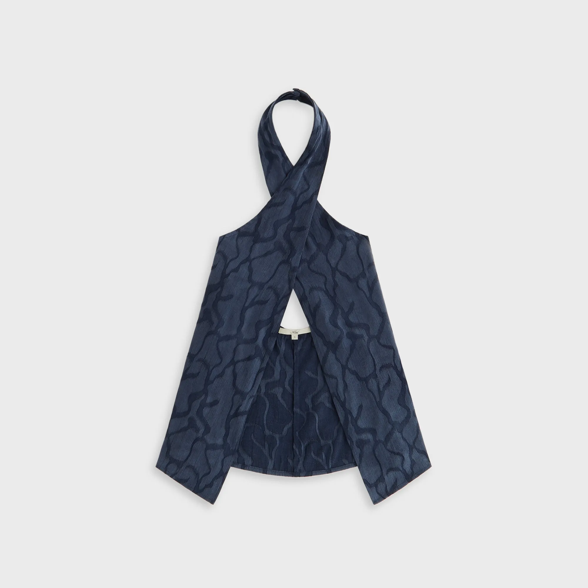 Kith Women Mika Wavy Jacquard Wrap Halter - Nocturnal Quick Smooth