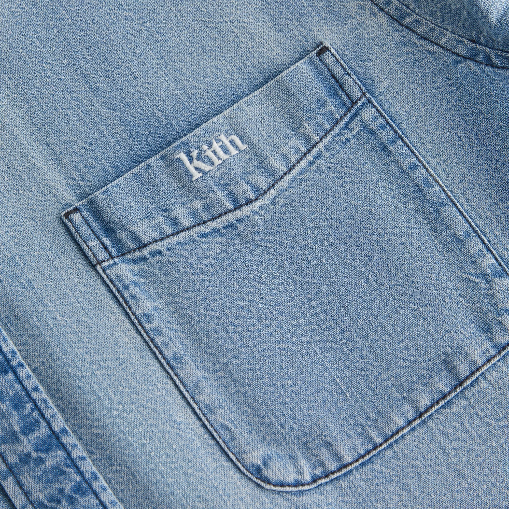 Kith Women Ora II Denim Shirt - Harper Mid Wash Pocket Detail Anti Pill Treatment