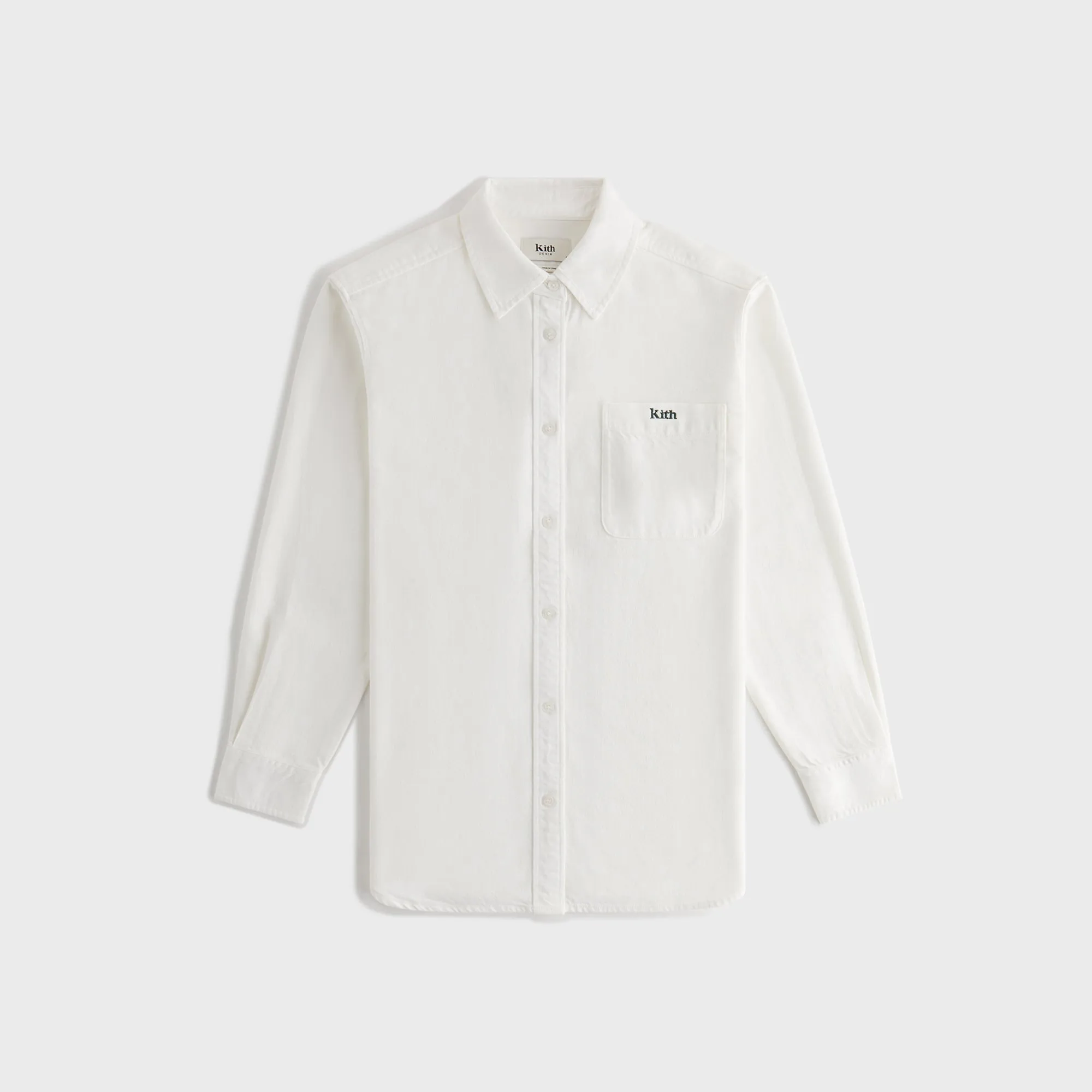 Wardrobe Must-Have Kith Women Ora II Denim Shirt - Putty Denim