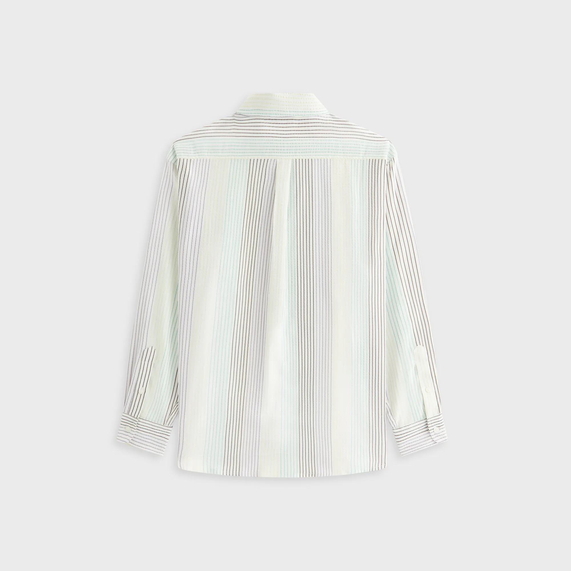 gender-neutral Roll-Up Sleeve Kith Women Ora II Seersucker Shirt - Mykonos