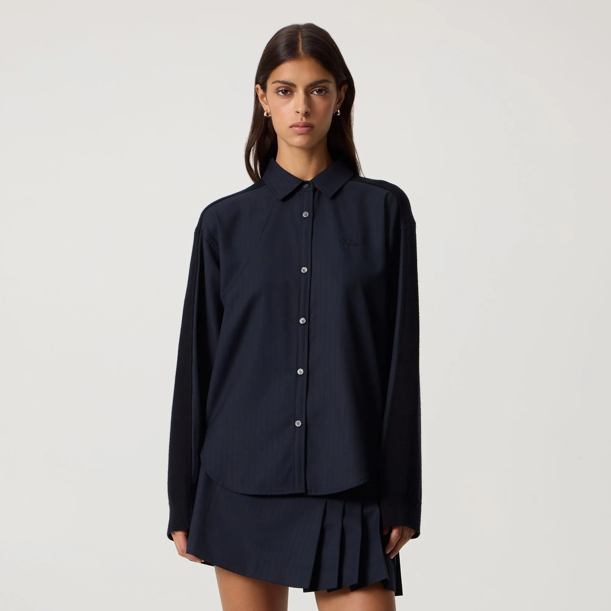 Smart Look Neutral Colors Kith Women Ora III Sweater Shirt - Black